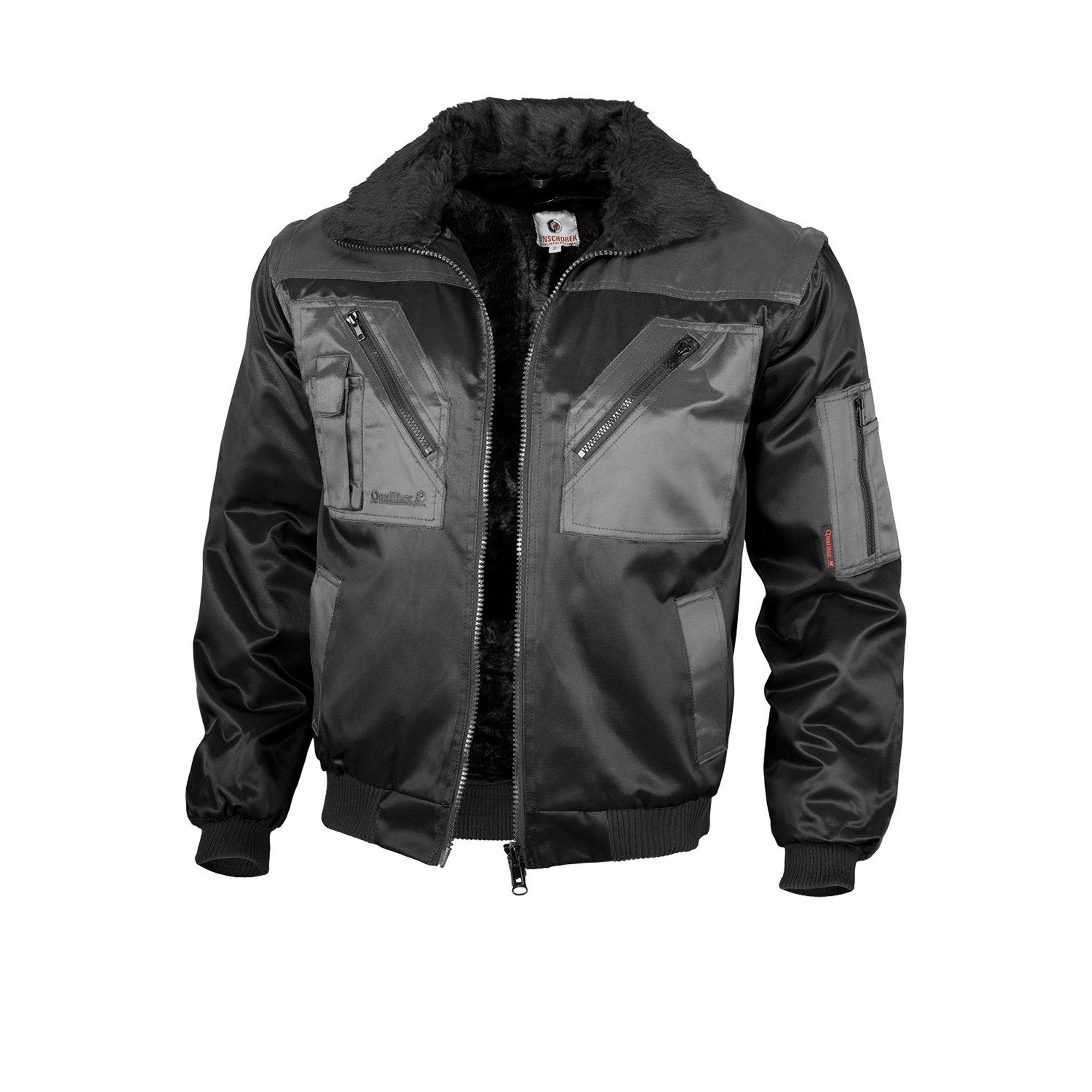 Qualitex Workwear Arbeitsjacke modische 4-in-1 Arbeitsjacke aus Mischgewebe - ideale Übergangsjacke