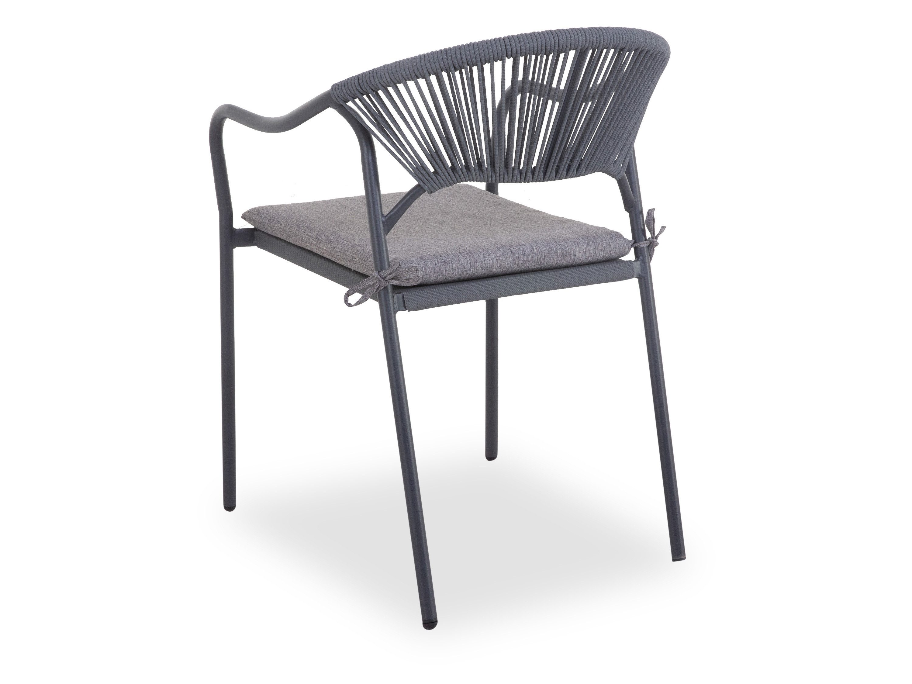 casa NOVA Gartenstuhl casa NOVA Stapelstuhl RIO LBH 66x54x82 cm grau Gartenstuhl Klappstuhl