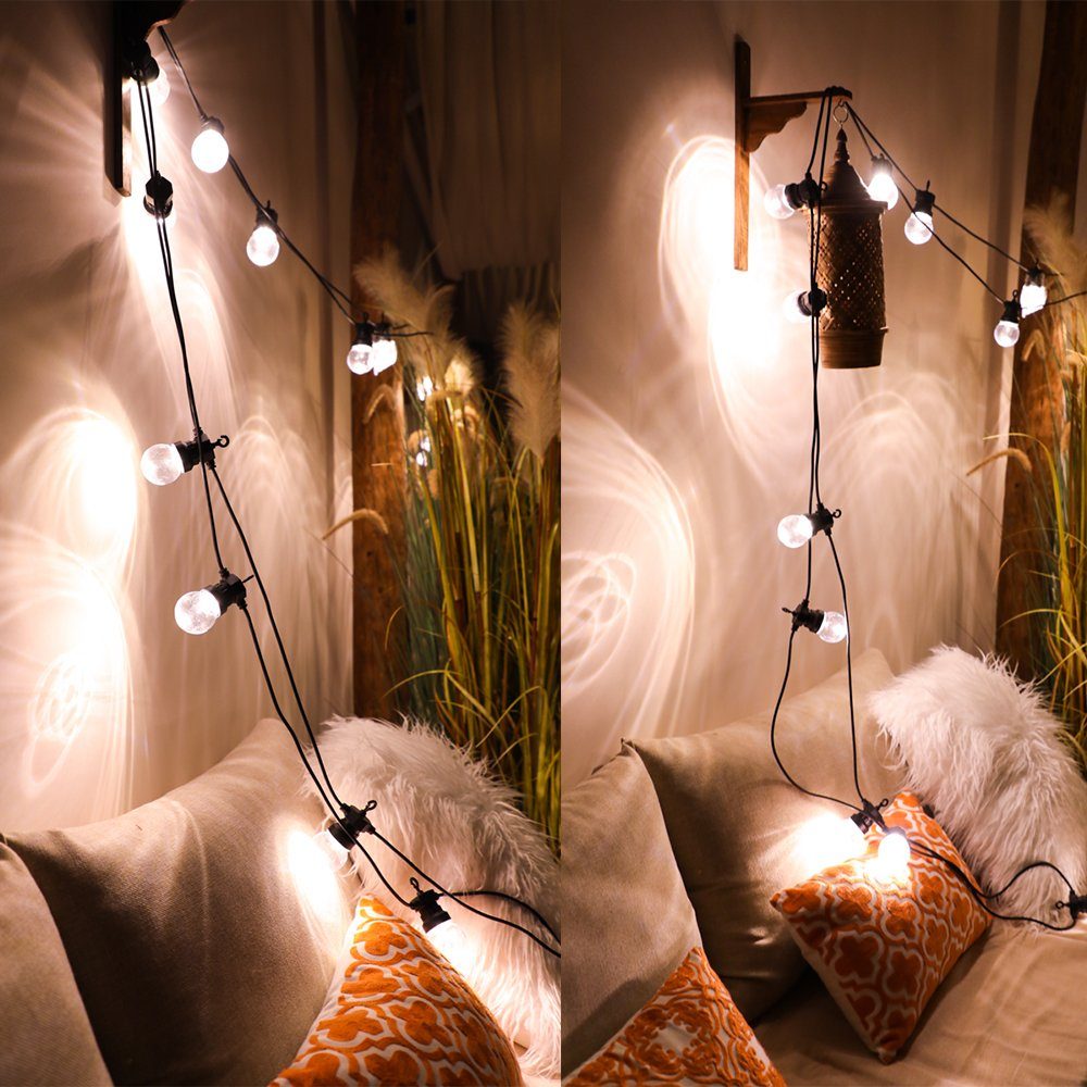 Rosnek LED-Lichterkette Terrassenlicht,G50, Außen Strom Glühbirnen,Hochzeit günstig online kaufen
