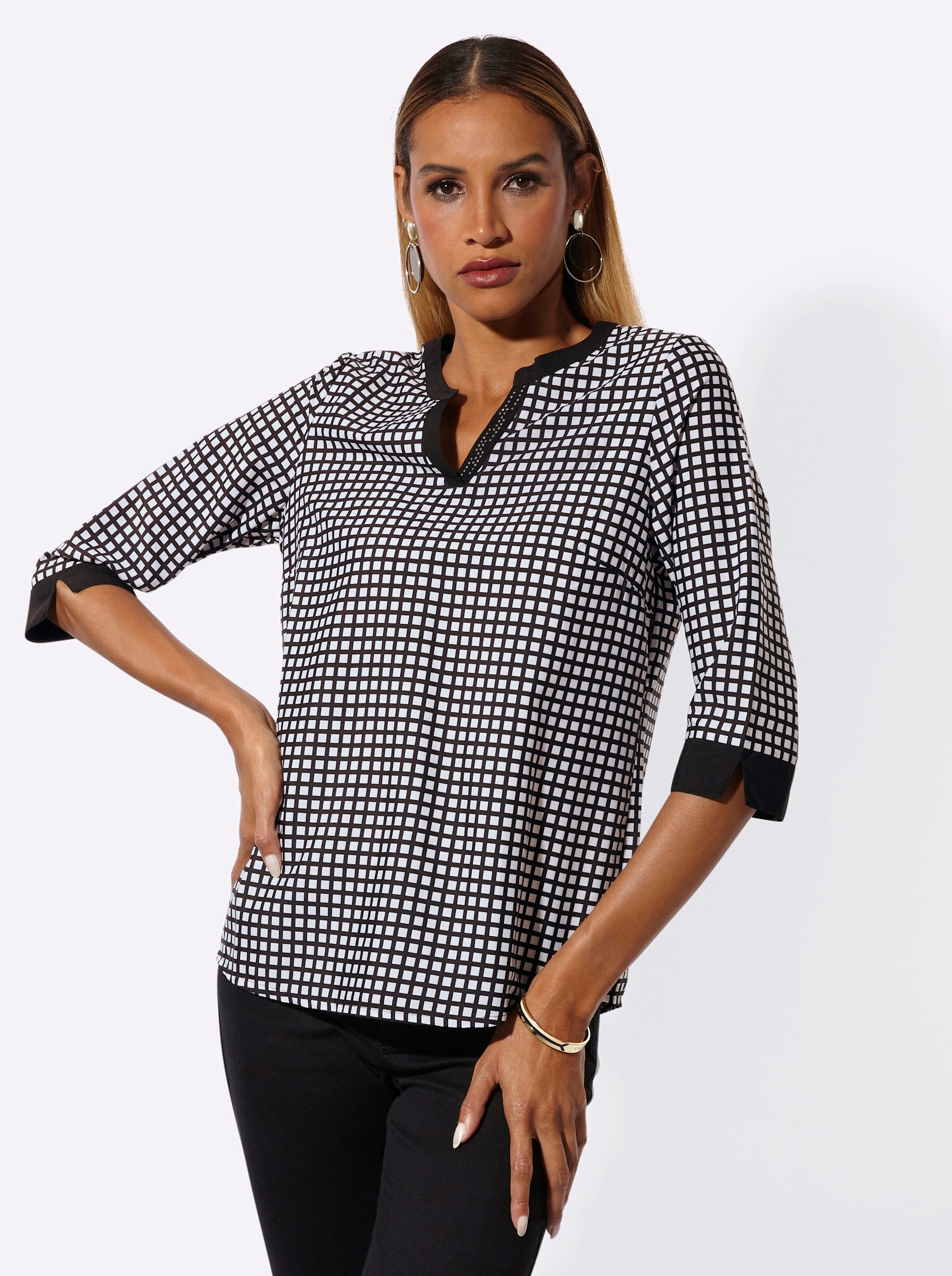 creation L Klassische Bluse Druck-Bluse 3/4-Arm