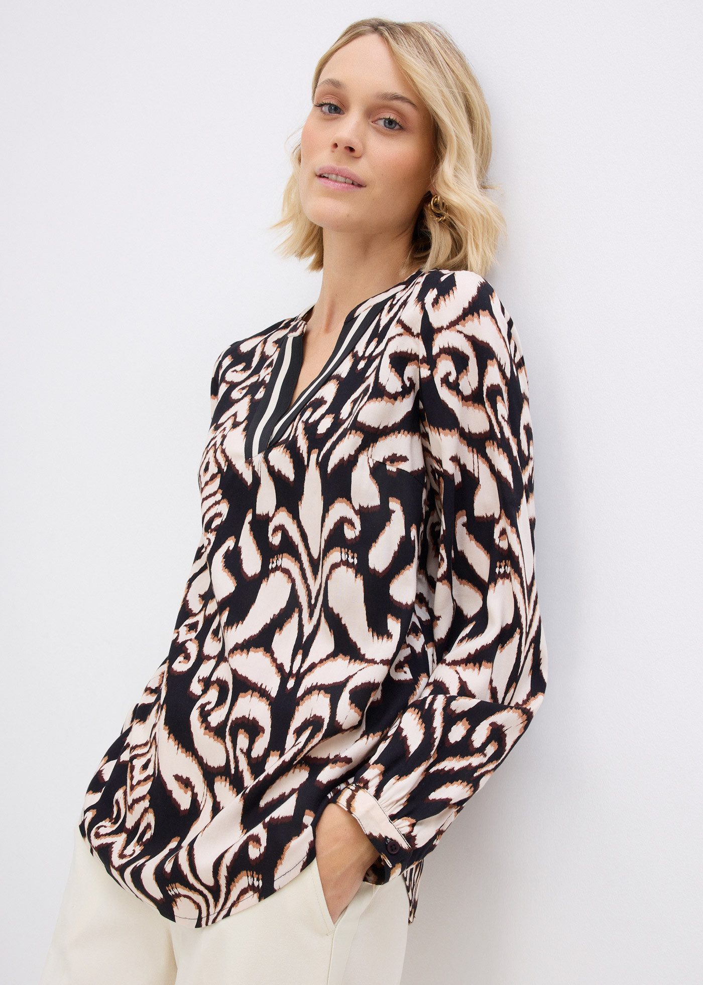 bonprix Tunika Tunikabluse aus fließender Viskose günstig online kaufen