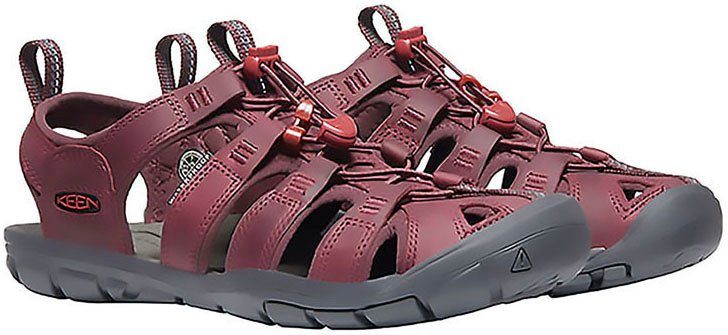 Keen CLEARWATER CNX dahlia Sandale wine/red LEATHER dahlia-wine/red