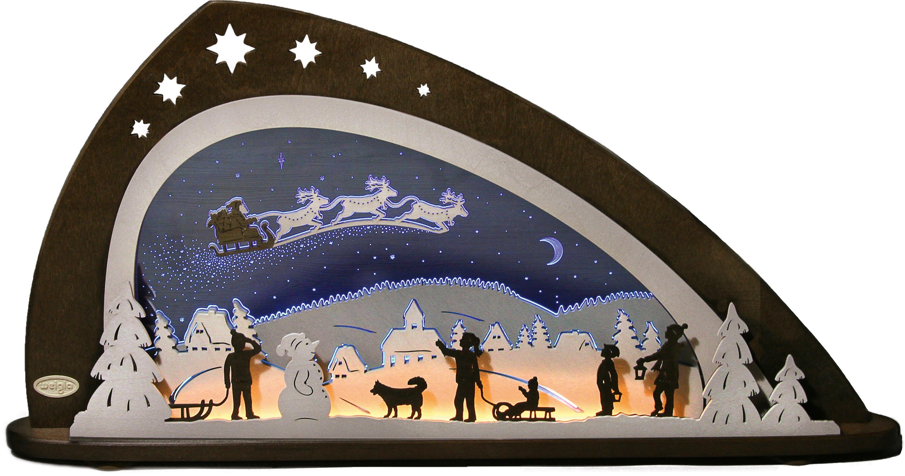Weigla Lichterbogen Claus, Optik in Santa 3D Weihnachtsdeko