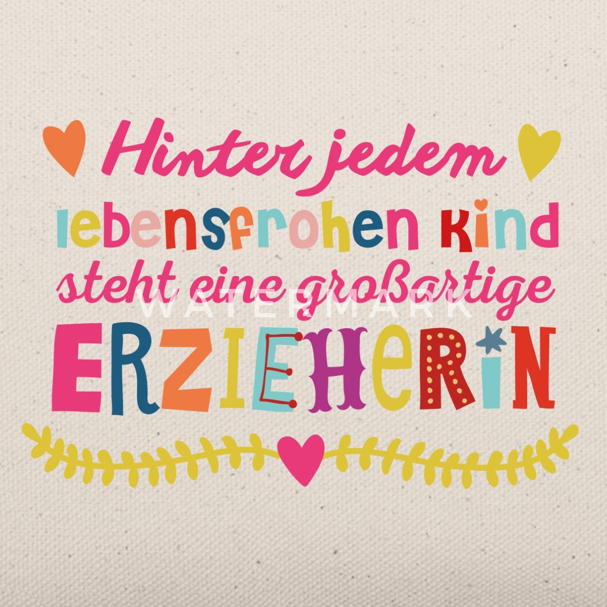 Spreadshirt Kosmetiktasche Großartige Erzieherin Geschenk Zum Abschied Spruch Täschchen (1-tlg)