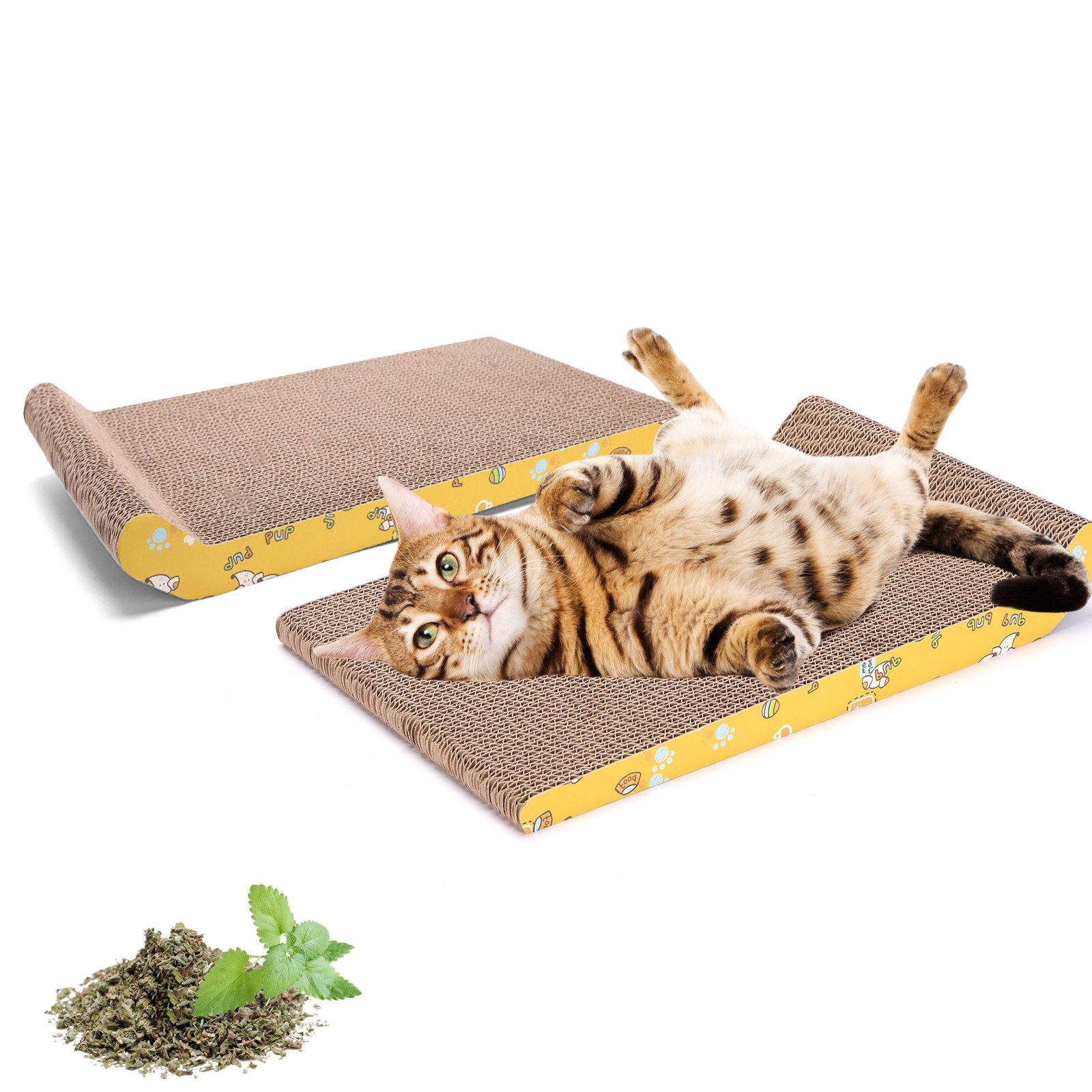 nobleza Kratzbrett 2 Stücke katzen kratzbrett mit Minze