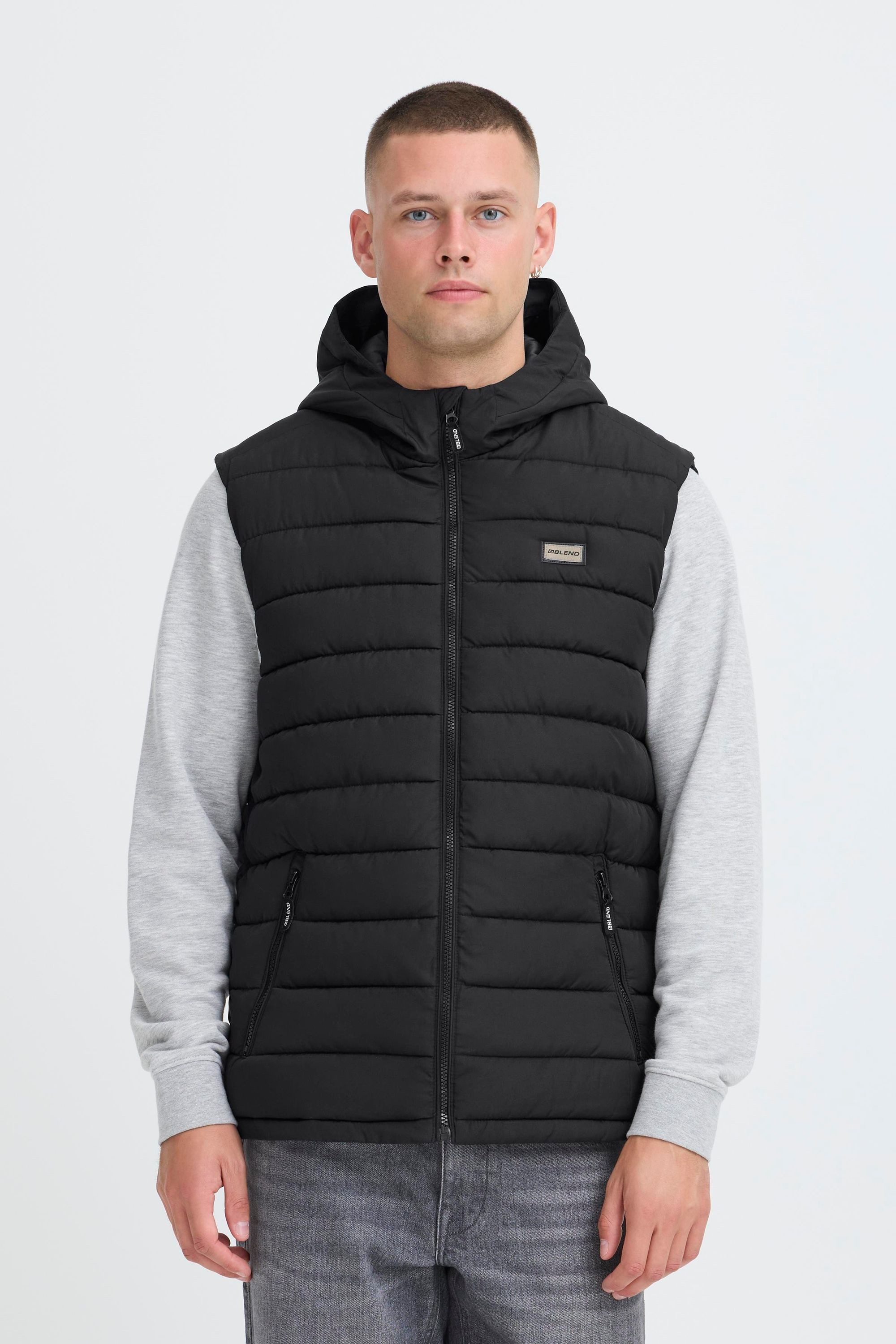 Blend Steppweste BHMelai Stilvolle Basic Steppweste mit Taschen und Kapuze