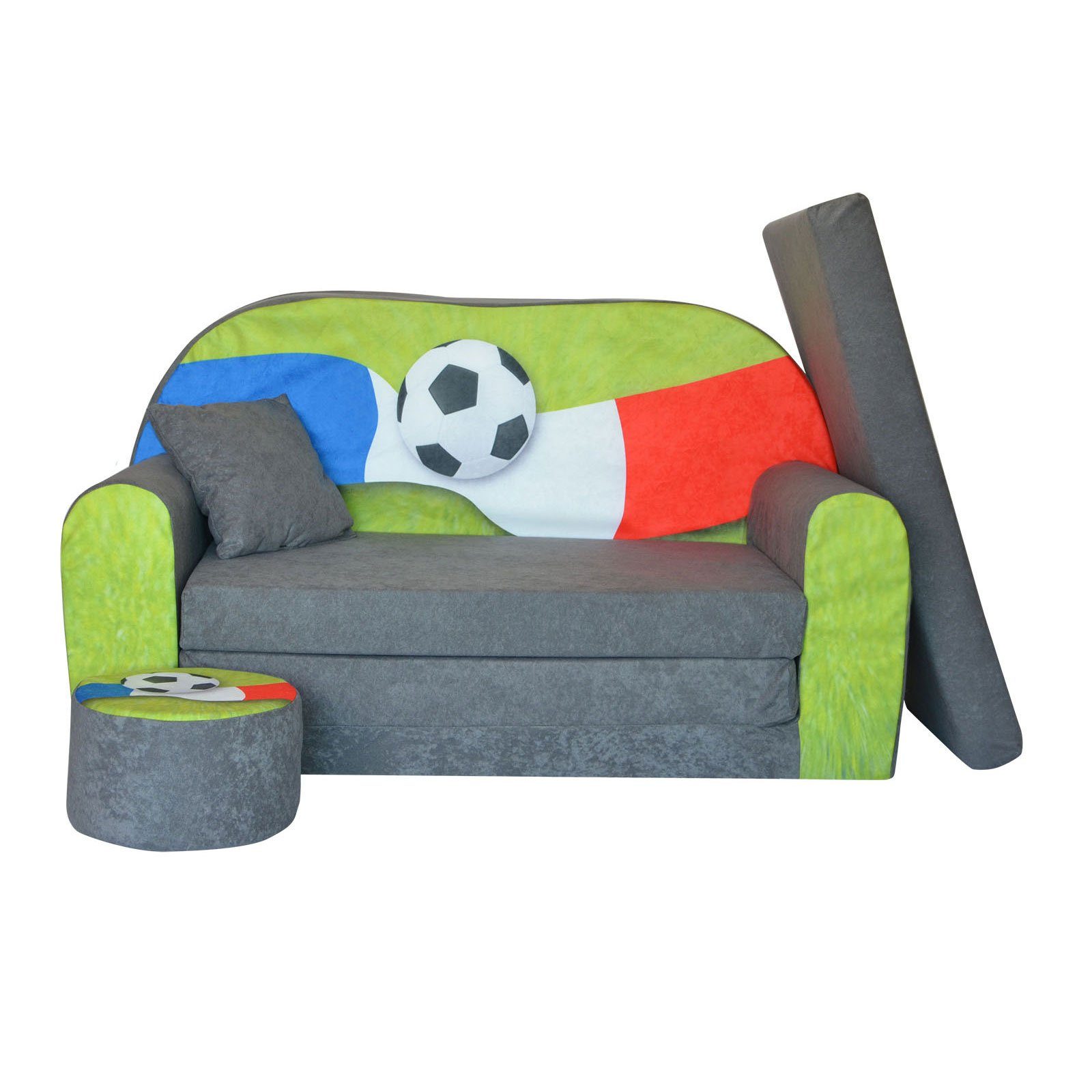 FORTISLINE Kindersitzgruppe Kindersofa Kindercouch Aufklappen Bettfunktion günstig online kaufen