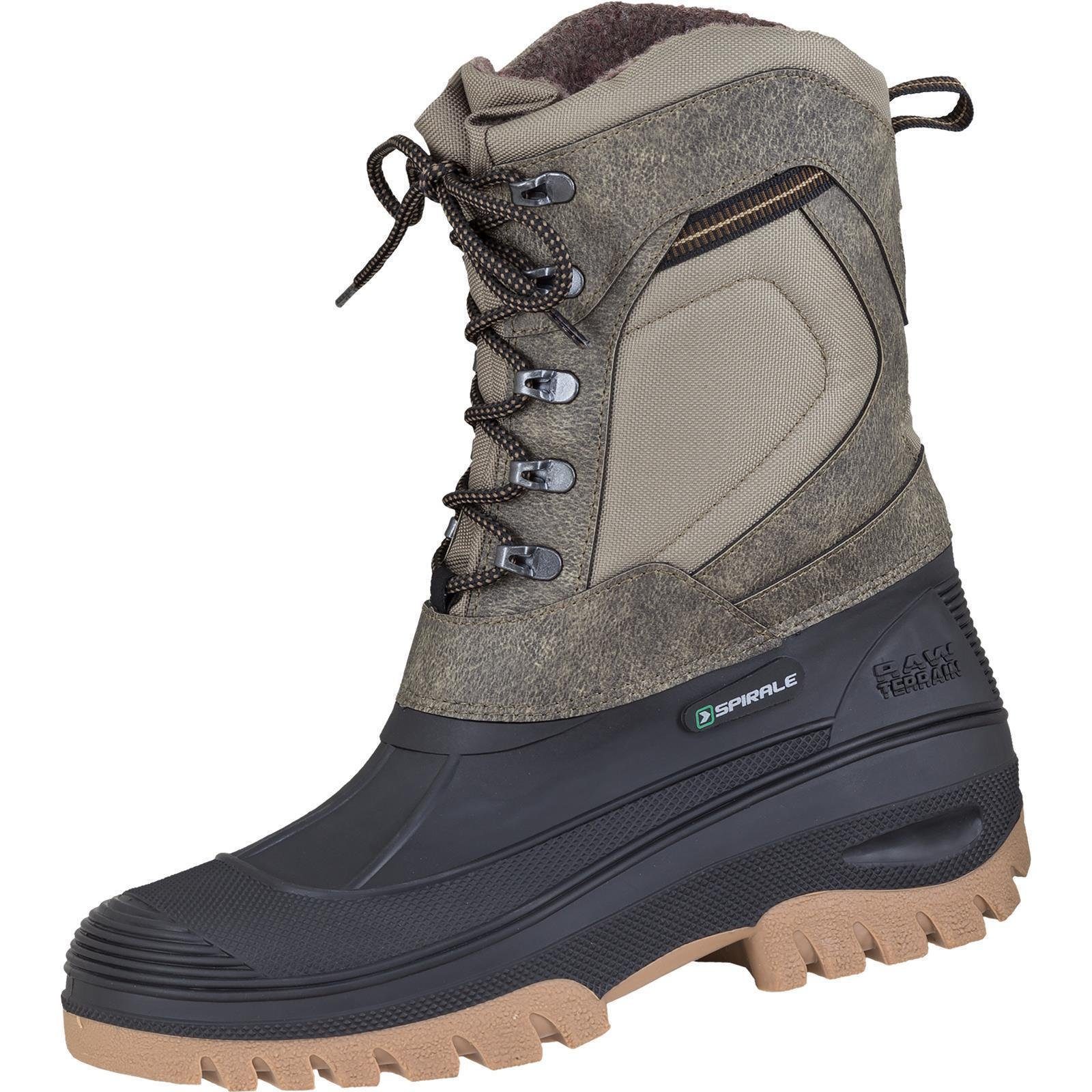 Spirale Stiefel schwarz/beige gefüttert Gummistiefel günstig online kaufen