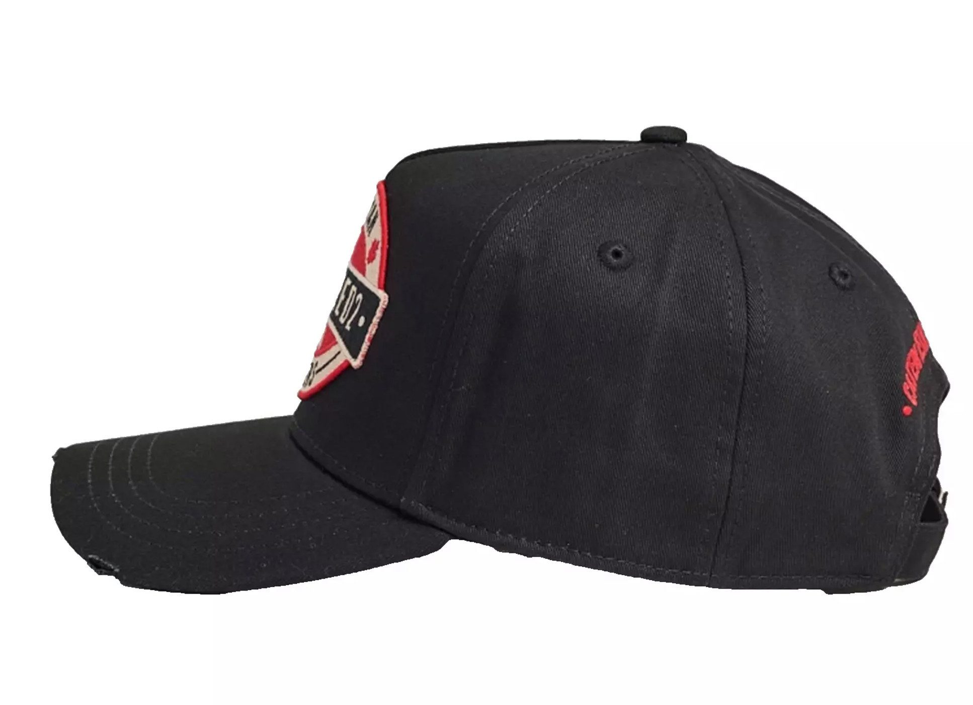Dsquared2 Baseball Cap Baseballkappe Canadian Brothers Icon Kappe Dezente Destroyed-Details für einen trendigen Vintage-Look