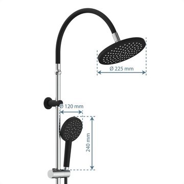 Schütte Duschsystem »MATAO RAIN«, Höhe 95 cm, Regendusche ohne Armatur, Handbrause mit 3 Funktionen