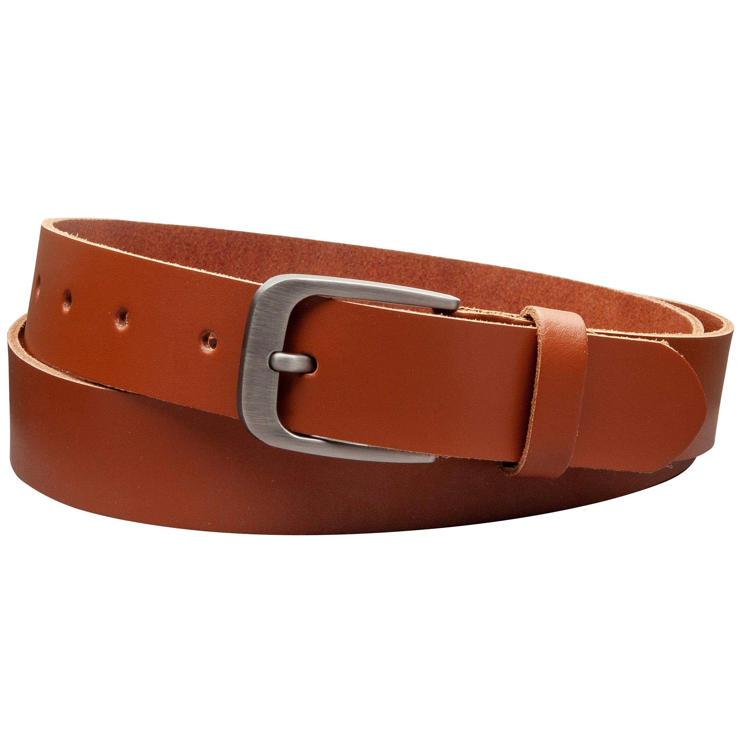 COLOGNEBELT Ledergürtel C19-SL Schlicht dennoch modern mit Dornschließe, MADE IN GERMANY