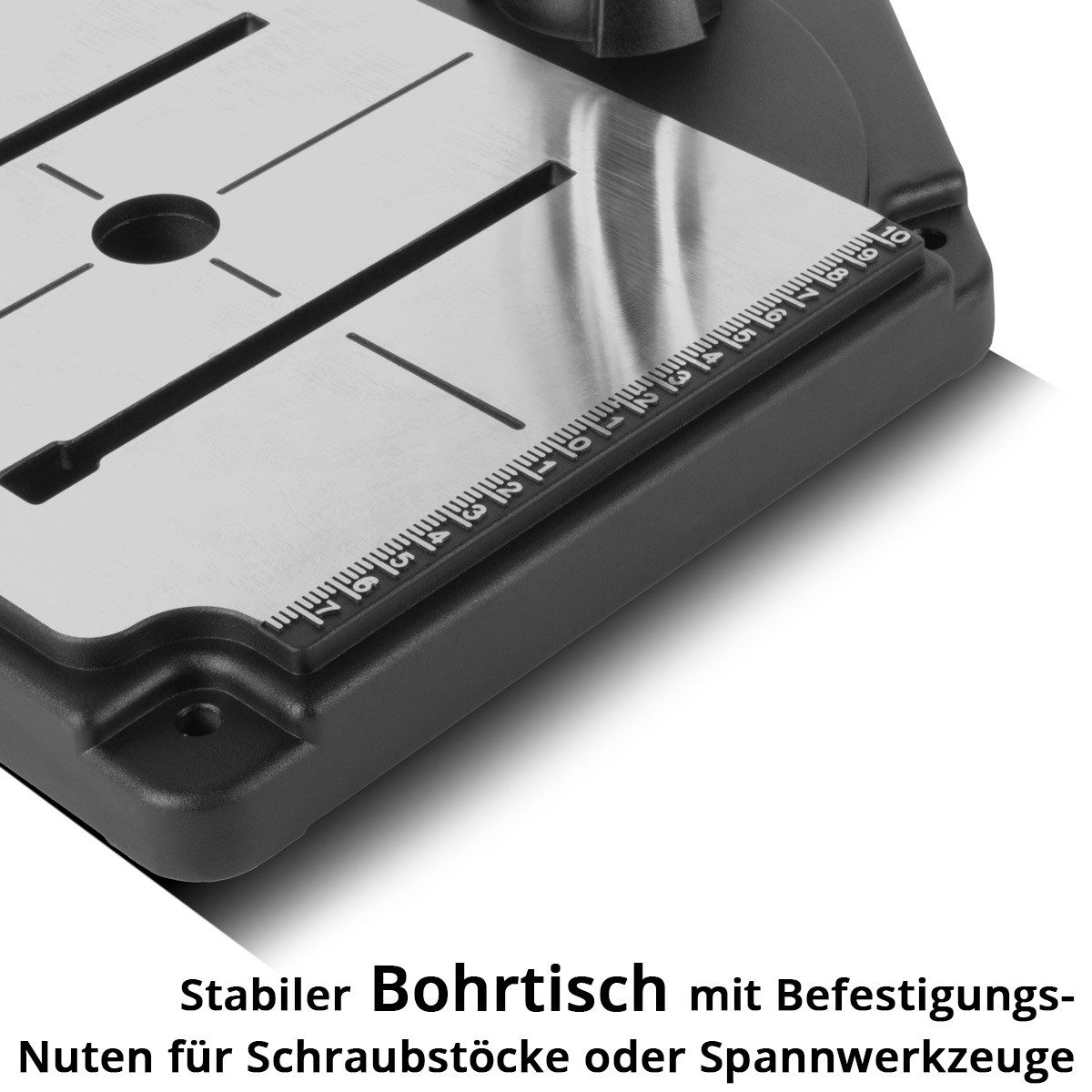 STAHLWERK Säulenbohrmaschine Tischbohrmaschine 800 Watt 2.500 U/min Standbohrmaschine mit Laser