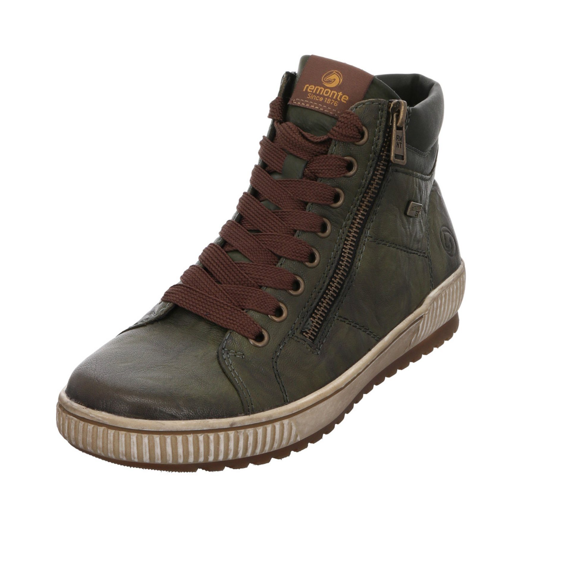Remonte Damen Sneaker Schuhe High-Top Sneaker Sneaker Leder-/Textilkombination grün (52)