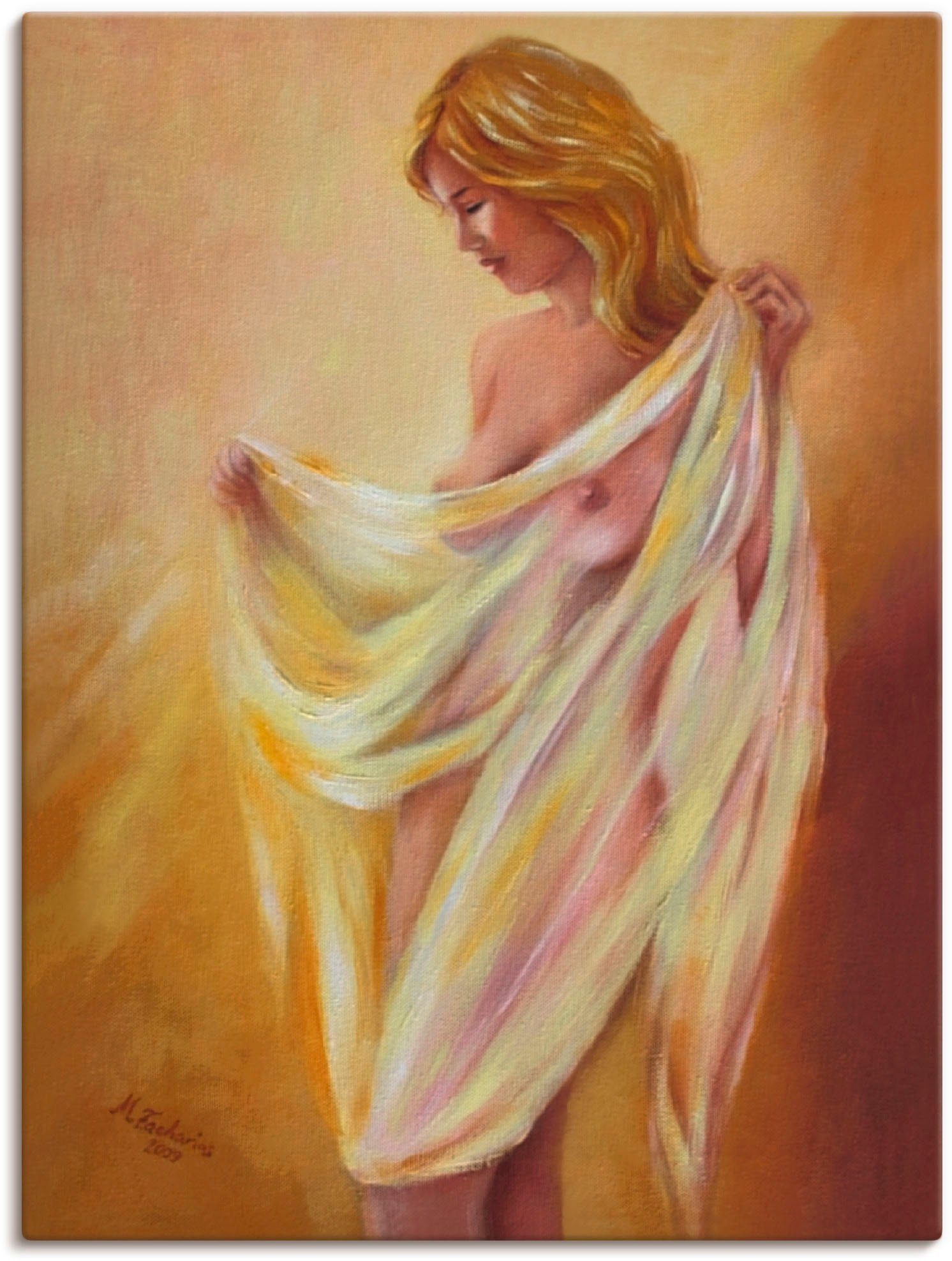 Artland Wandbild Akt mit Tuch, Frau (1 St), als Leinwandbild, Плакат, Wandaufkleber in verschied. Größen