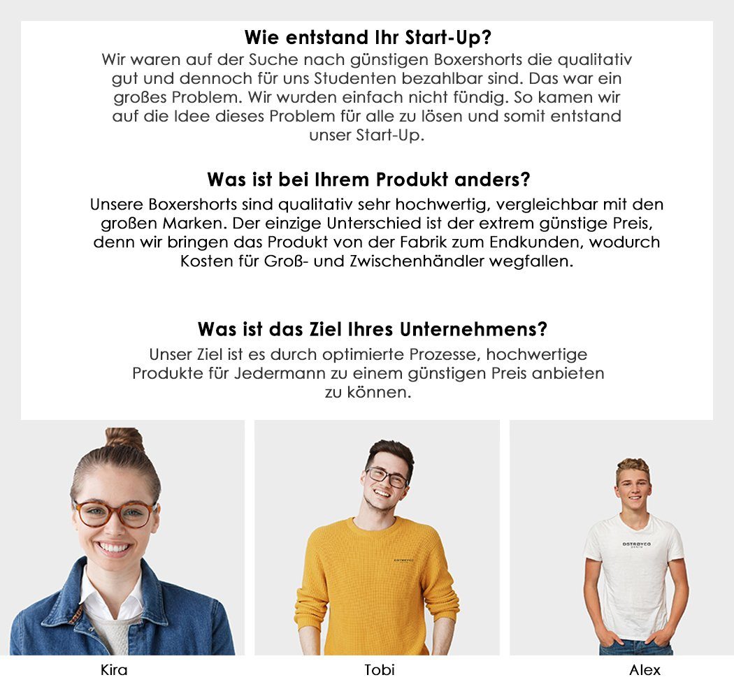 DSTROYED Boxershorts Herren Männer Unterhosen Baumwolle Premium Qualität perfekte Passform (Vorteilspack, 8er, 8er Pack)