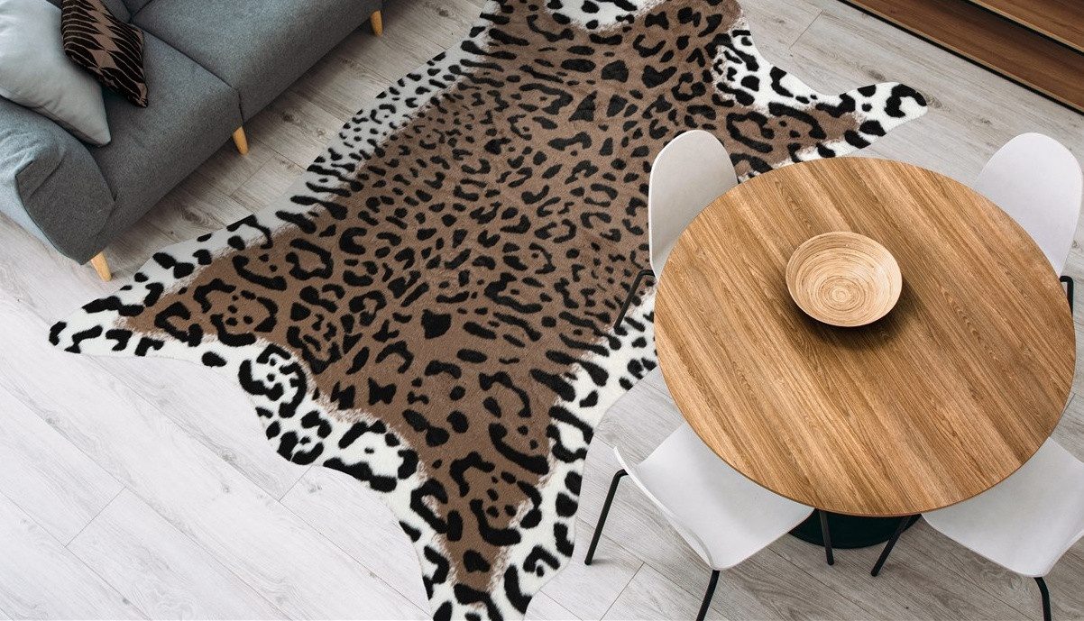 me gusta Teppich Desert 325, rechteckig, Höhe: 19 mm, Kunstfellteppich, gemütlicher/weicher Flor, Rücken in Wildlederoptik