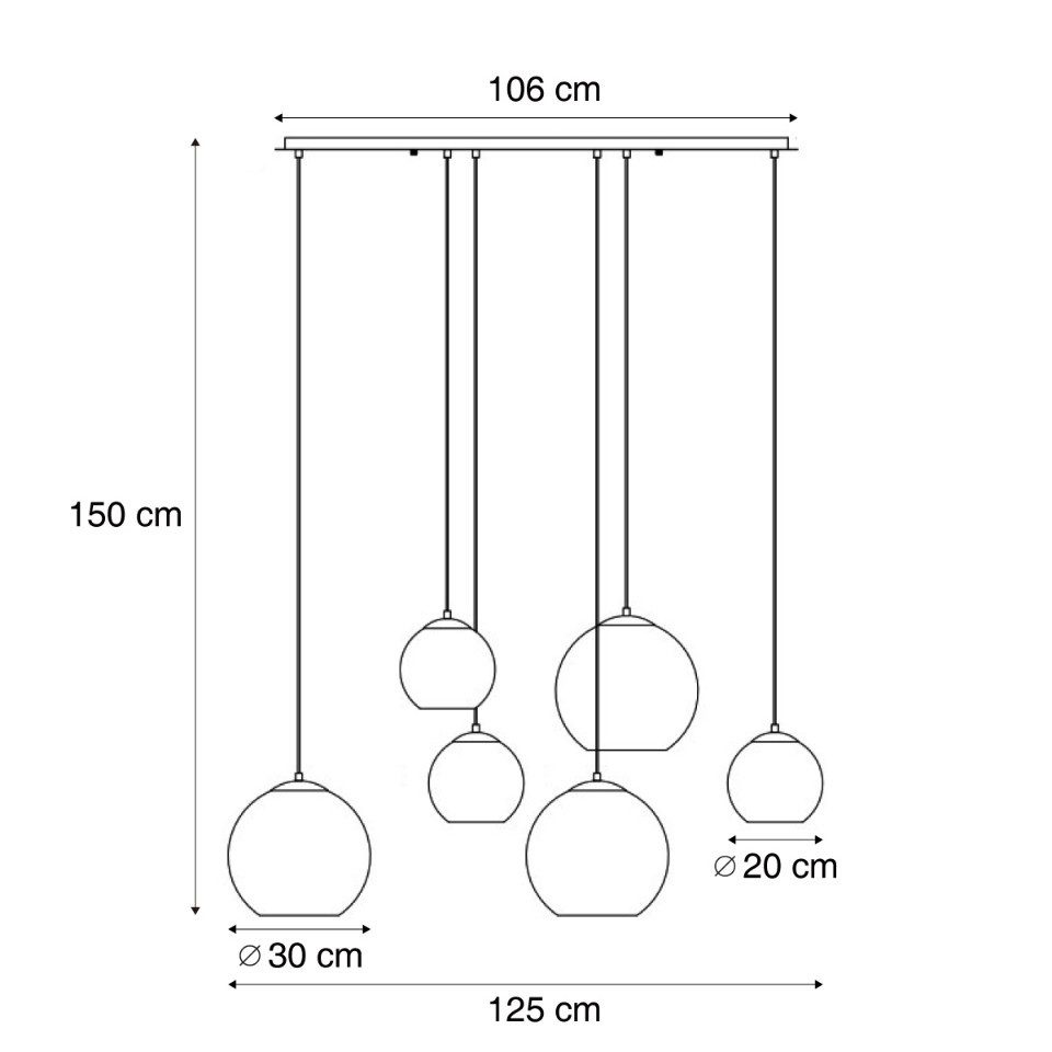 Qazqa Pendelleuchte Misty, ohne Leuchtmittel, Warmweiß, QAZQA Hängeleuchte, e27, Gold, Stahl, Hotel chic