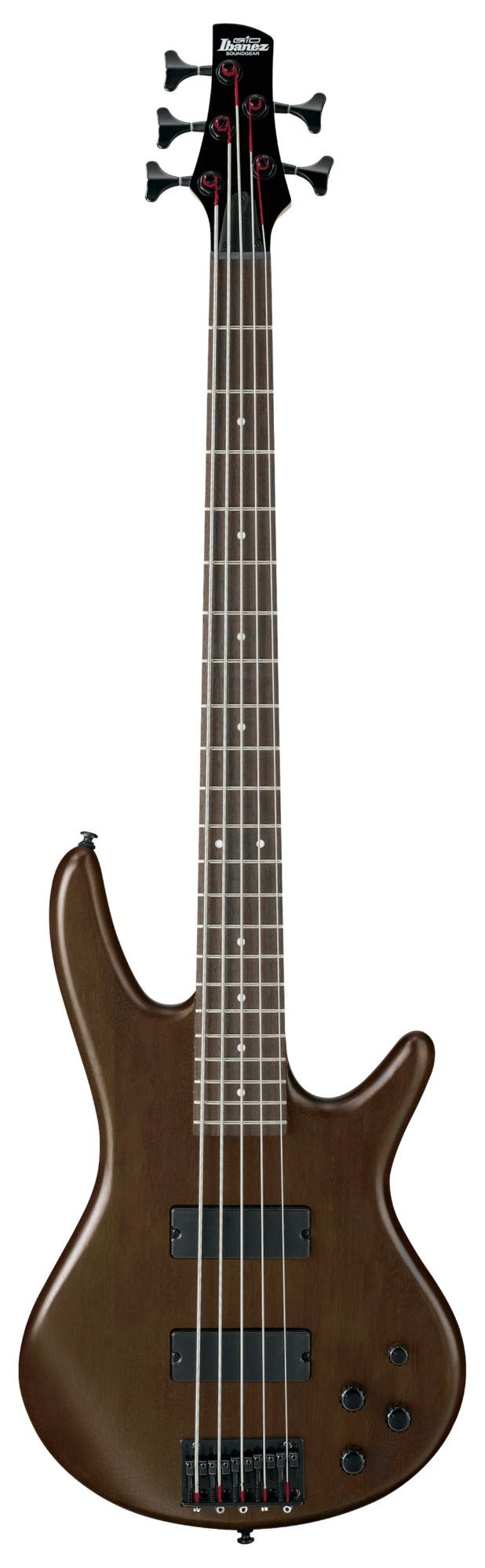 Ibanez E-Bass GIO GSR205B-WNF Walnut Flat, Soundgear, E-Bass, 5-Saiter Bass Phat II Equalizer