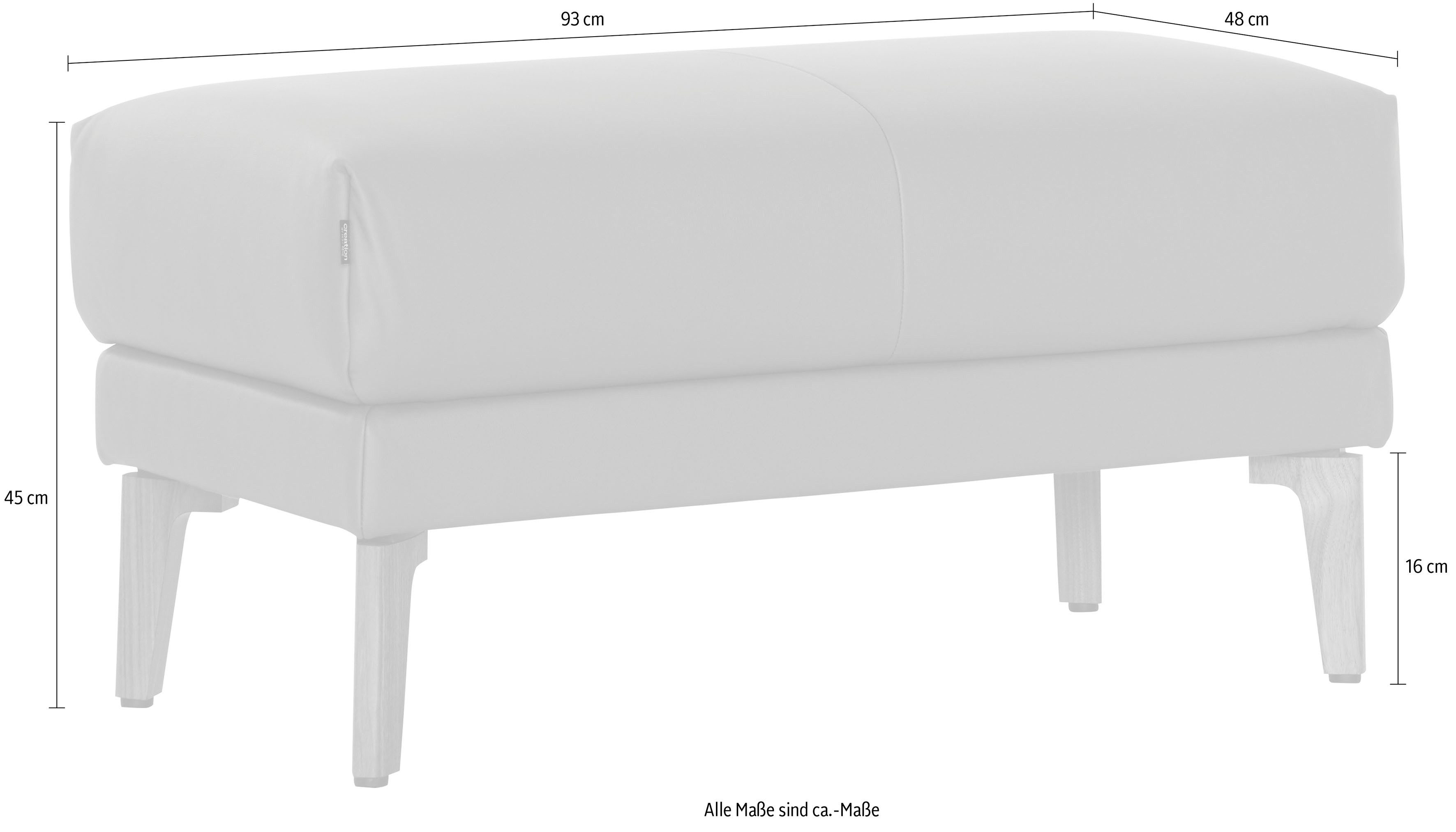 Creation BY ROLF BENZ Hockerbank CR.450, Sitzbank, Füße aus Massivholz