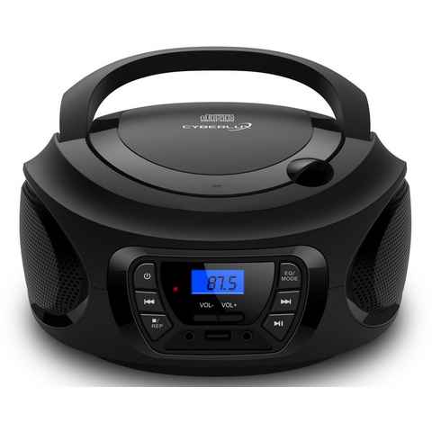 Cyberlux CL-600 tragbarer CD-Player (CD, Kinder CD Player tragbar, Boombox, Musikbox, FM Radio mit MP3 USB)