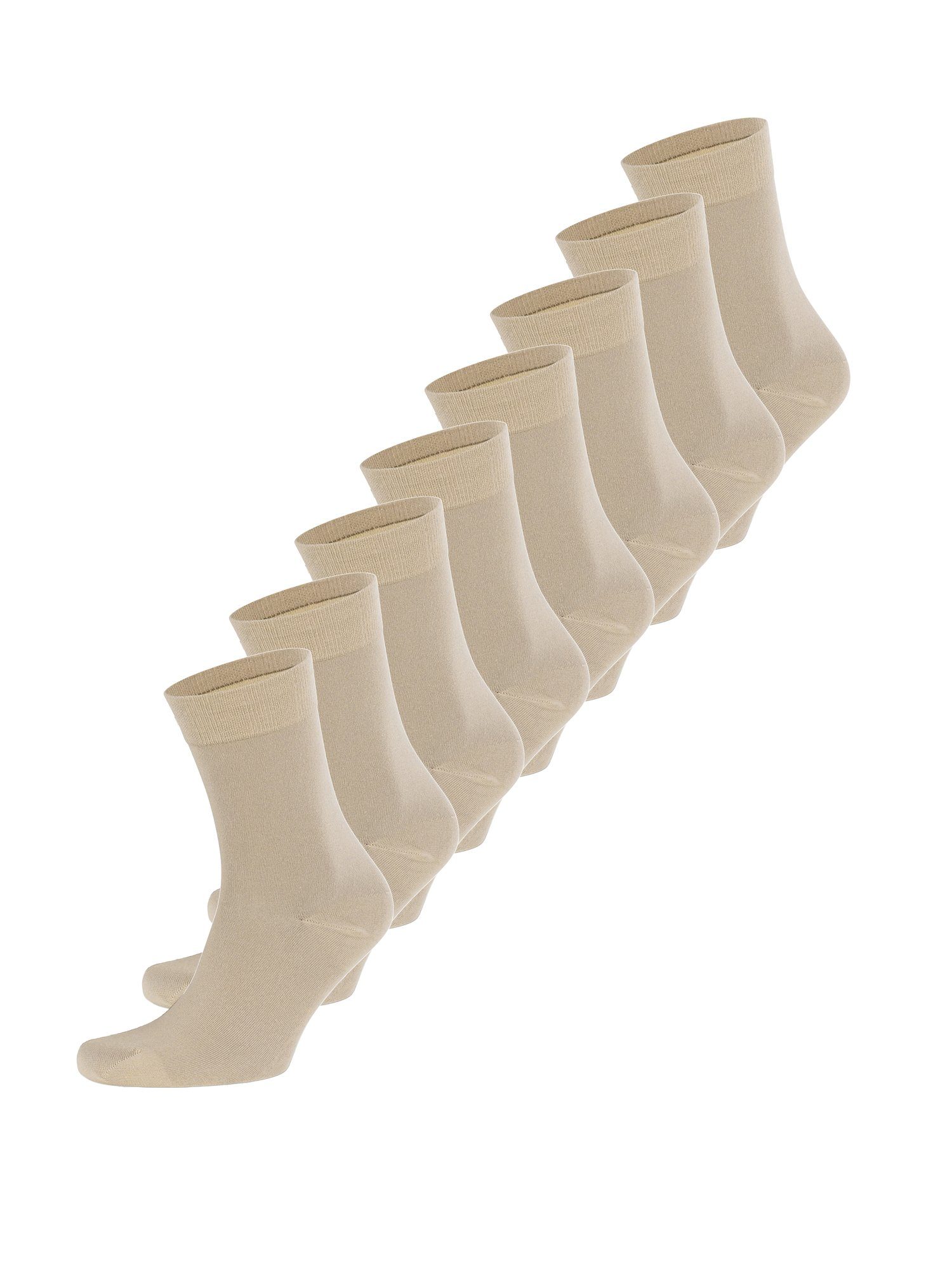 Nur Die Basicsocken Komfort Bund (8-Paar) Socken günstig uni beigegrau