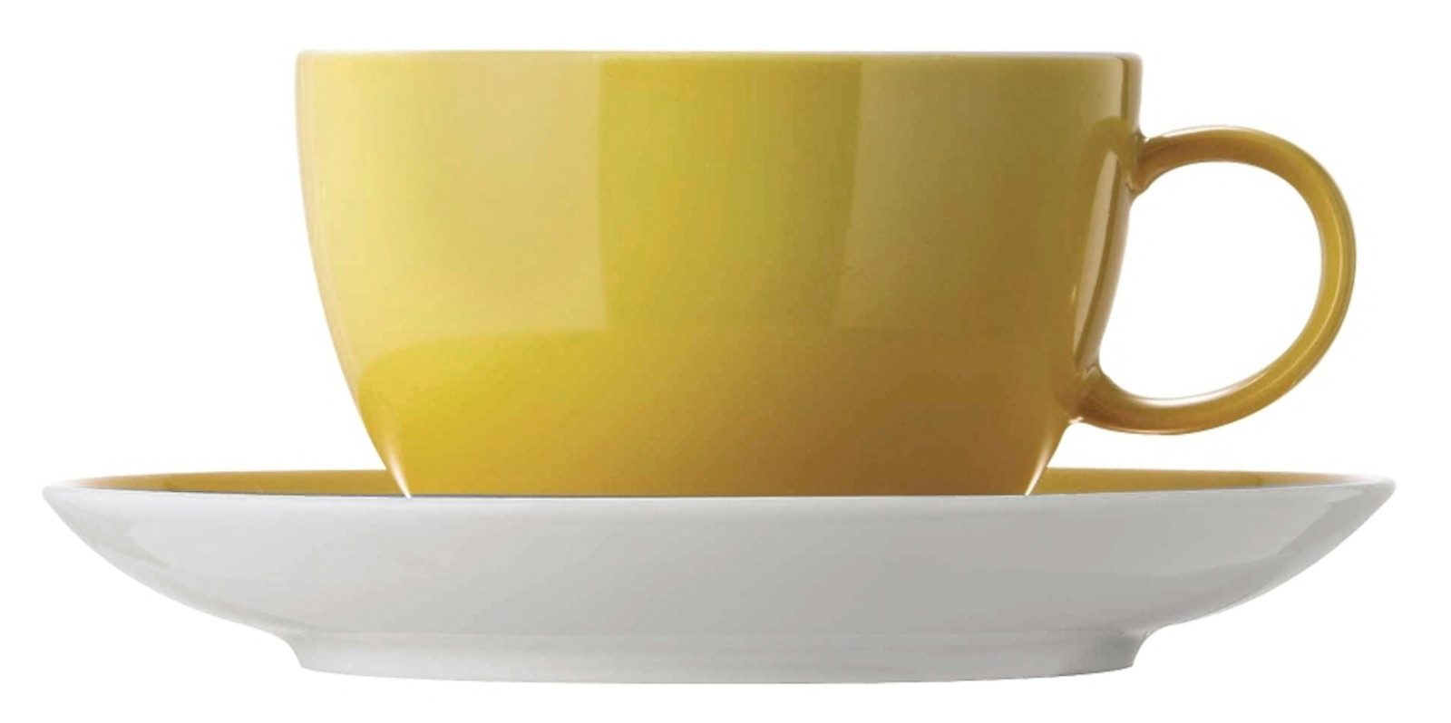 Thomas Porzellan Tasse Sunny Day Yellow Tee-/Kombitasse 2tlg., Porzellan