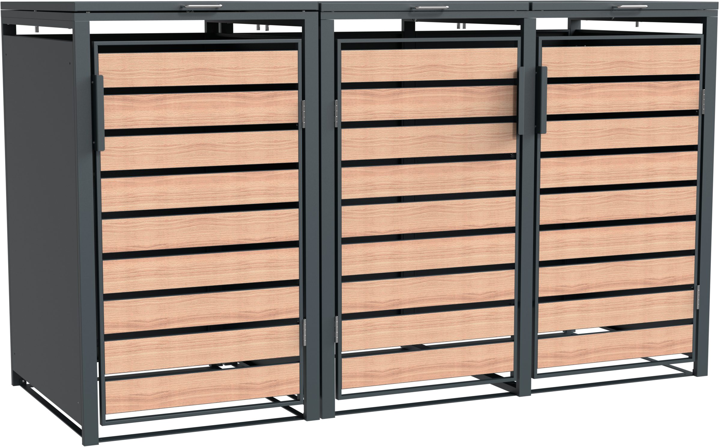 WESTMANN Mülltonnenbox Lacina, Platz für 3 Mülltonnen je 240 L, BxHxT: 200x80x116 cm