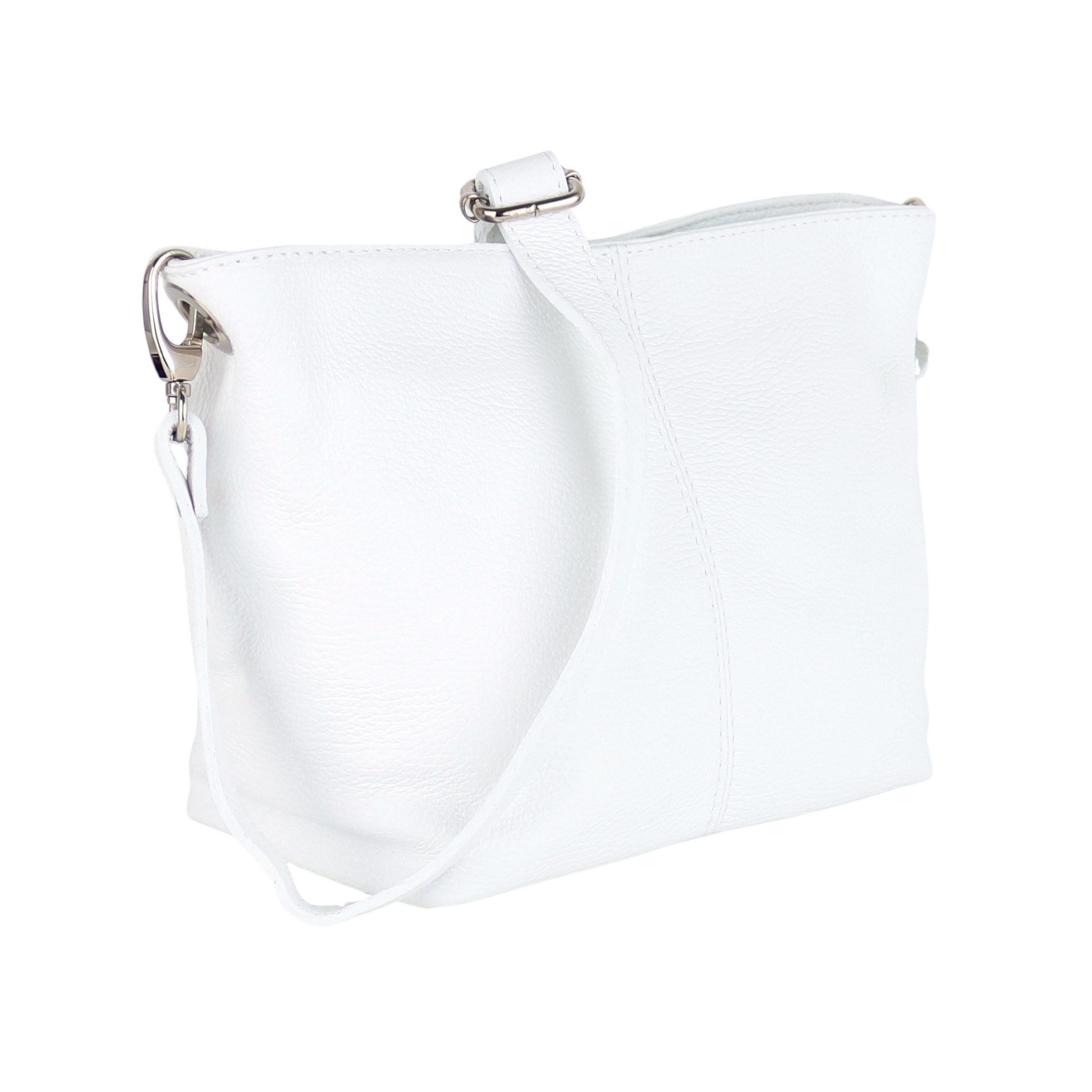 MIRROSI Umhängetasche Damen Crossbody Bag, Echtleder Made In Italy, Mittelgroße Damen Tasche 30x20x13cm