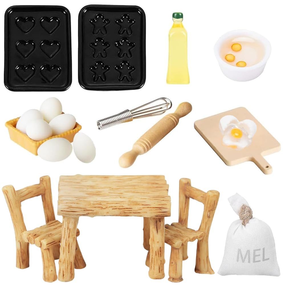Coonoor Adventskalender Wichteltür Set DIY-Dekoration für Weihnachten (19-tlg), Wichtelstreiche, Wichtelbriefe für Kinder