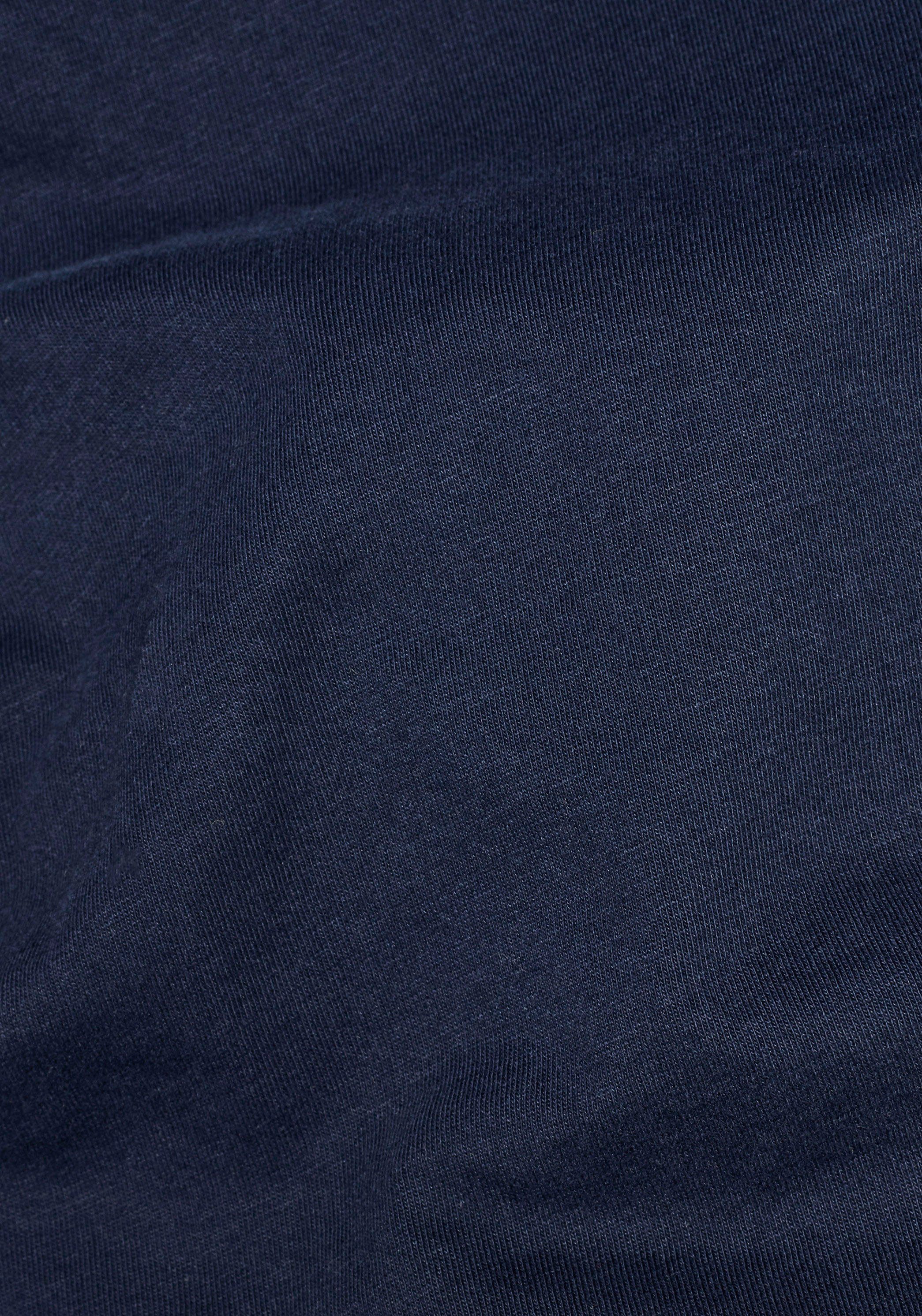 RAW mit Logo kleinem G-Star T-Shirt Stitching Lash navy-meliert