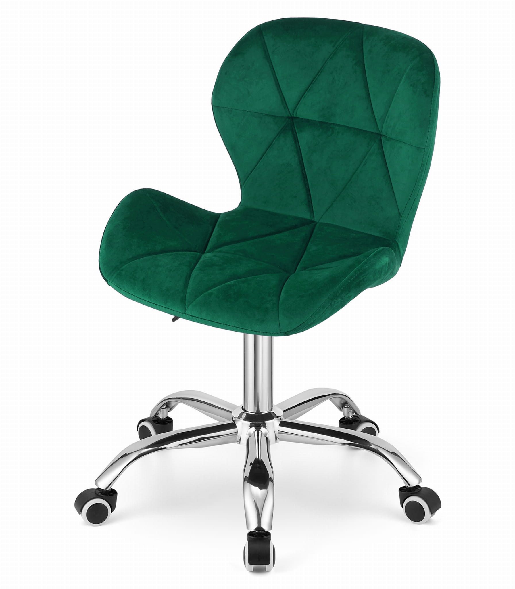 Home Collective Drehstuhl Schreibtischstuhl mit pneumatischer Verstellung (Perfekt für Kinderzimmer, Home Office und Studio), Samt mit Chromfuß und Gummirädern  – Bild 4 von 5