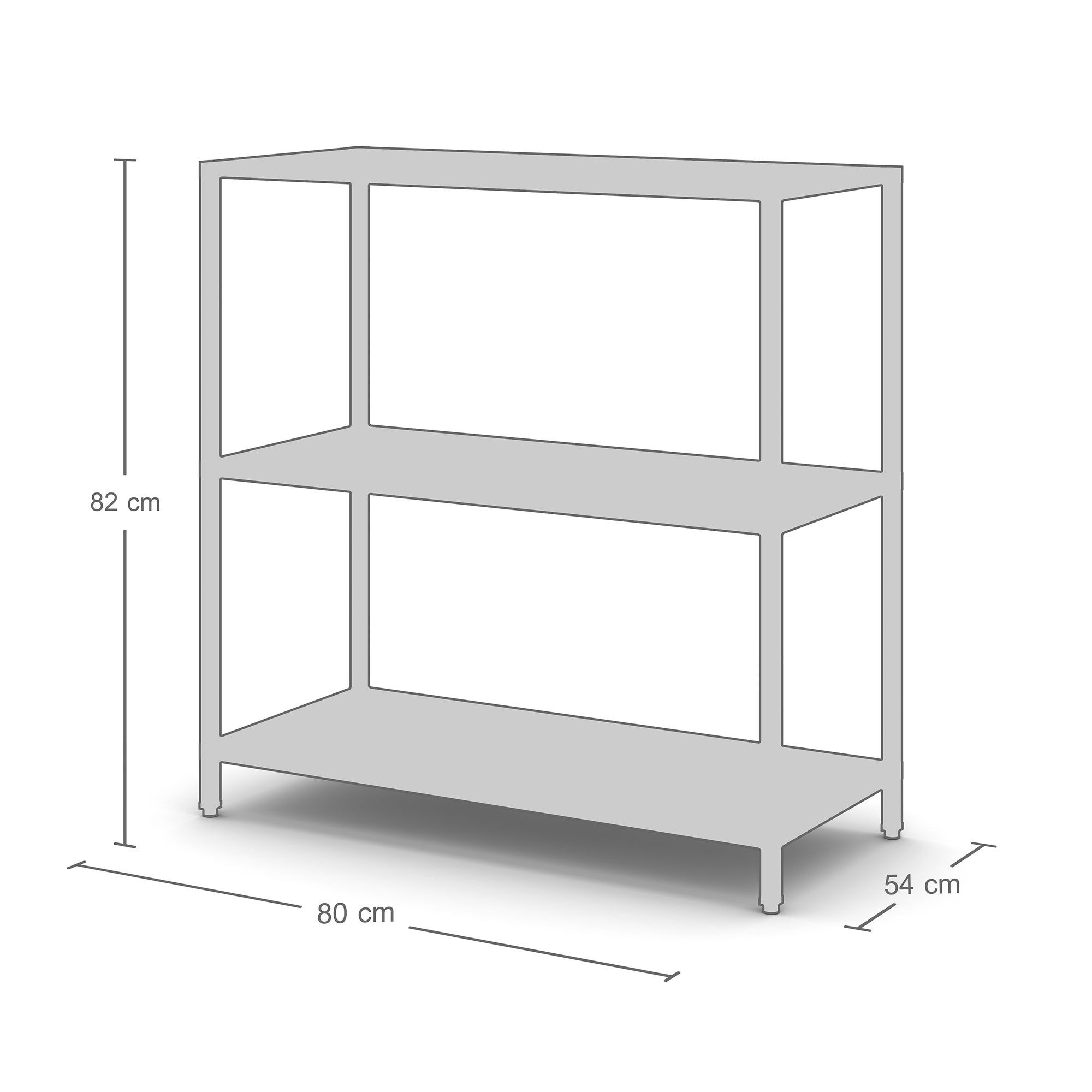 ASSMANN Büromöbel Standregal Cubas, 80x36x82cm, einfache Montage, für Büro und Homeoffice, TÜV-zertifiziert, Blauer Engel, FEMB Level 3