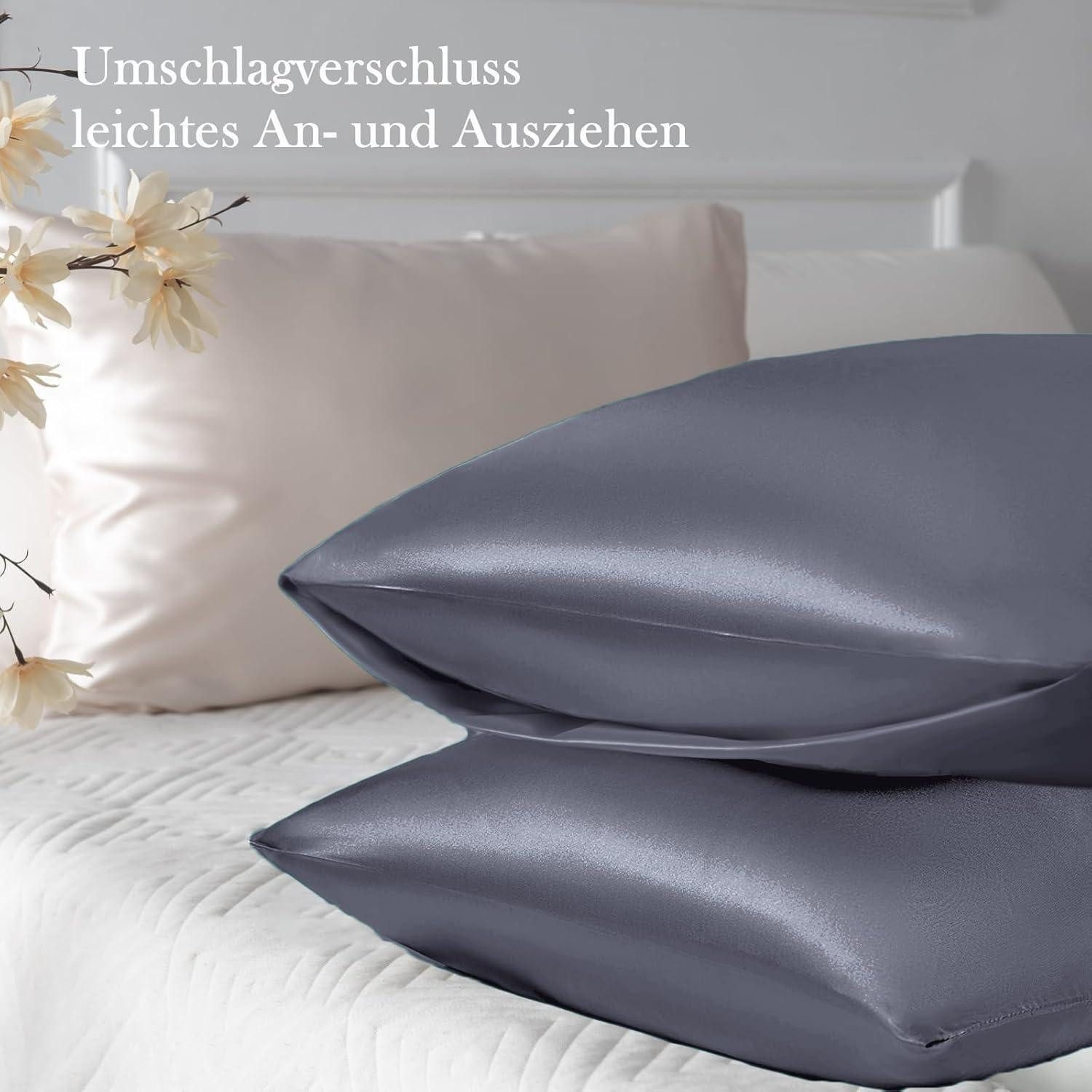 Vielit Kissenbezug Satin Kissenbezug 40x80 Blau-violett Haarpflege Hautpflege OTTO