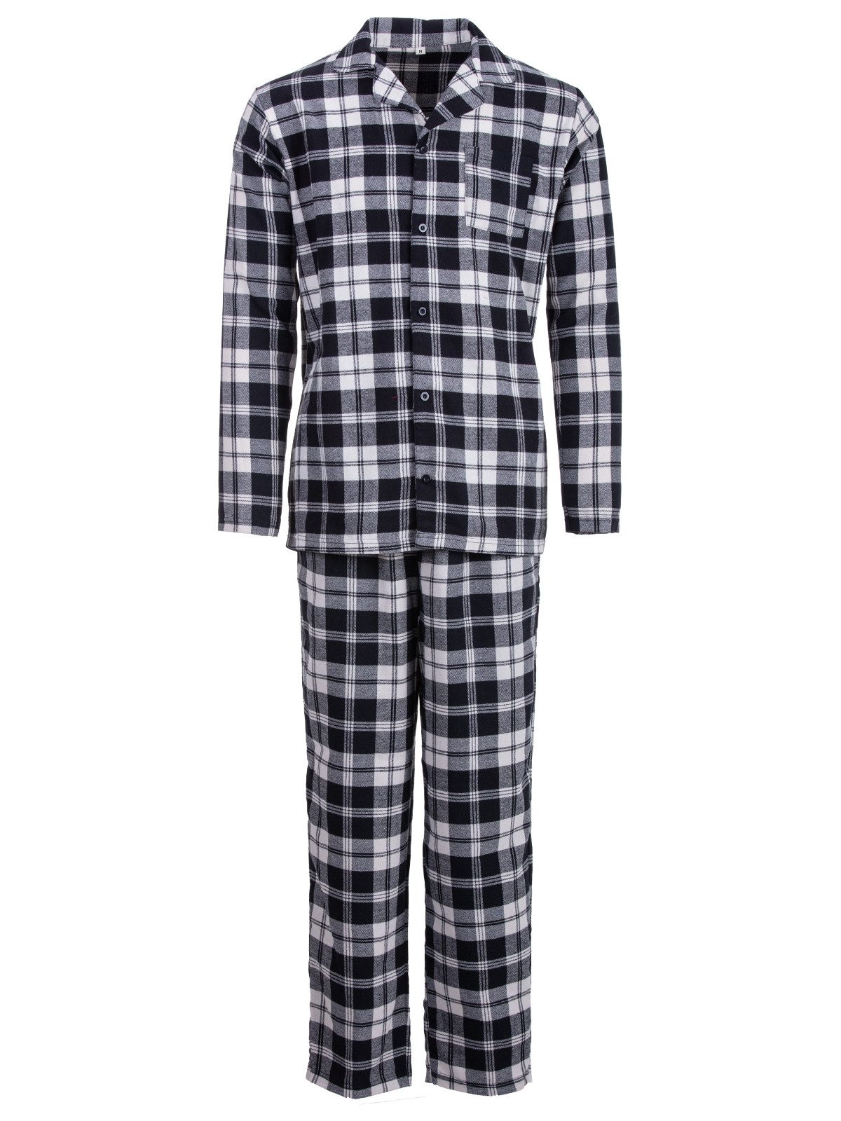 Henry Terre Pyjama Pyjama Set Langarm - Kent Karo allover