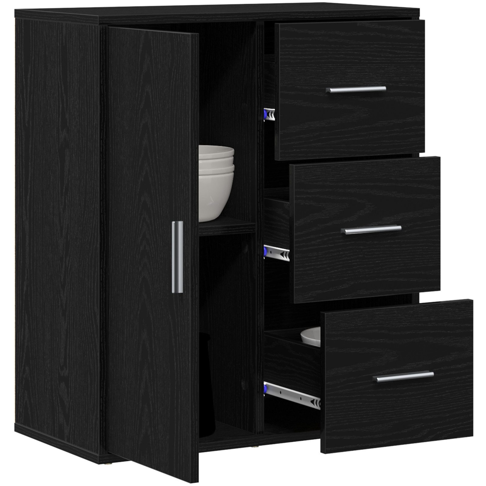vidaXL Sideboard Sideboard Schwarze Eiche 60 günstig online kaufen