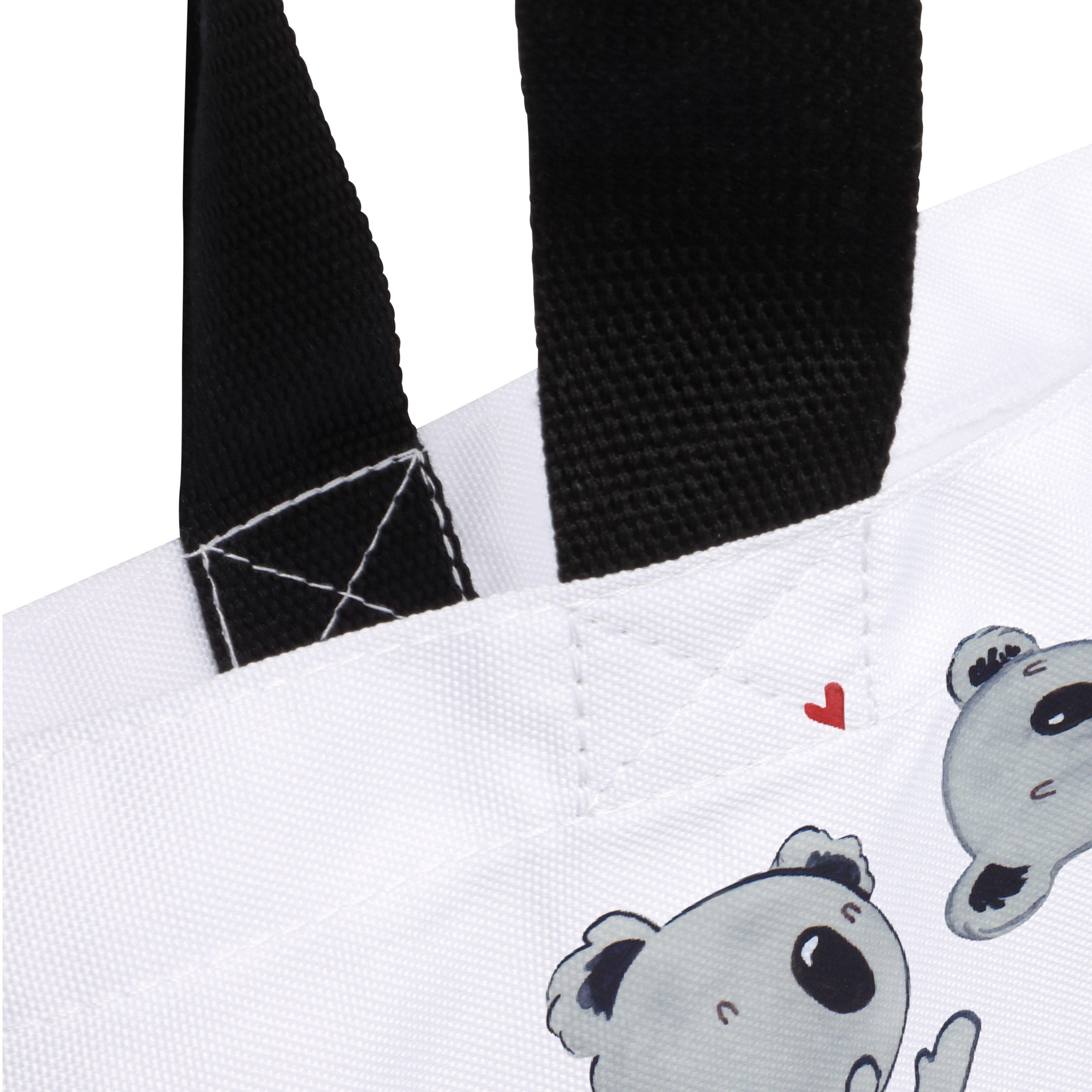 Mr. & Panda Sich (1-tlg) Einkaufstasche, Feiern Weiß Koala Familie, - - Geschenk, Einkauf Shopper Mrs