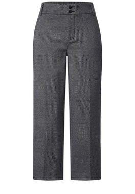 STREET ONE Stoffhose Jacquard Casual Fit Hose Zweifarbiges Jacquard-Muster