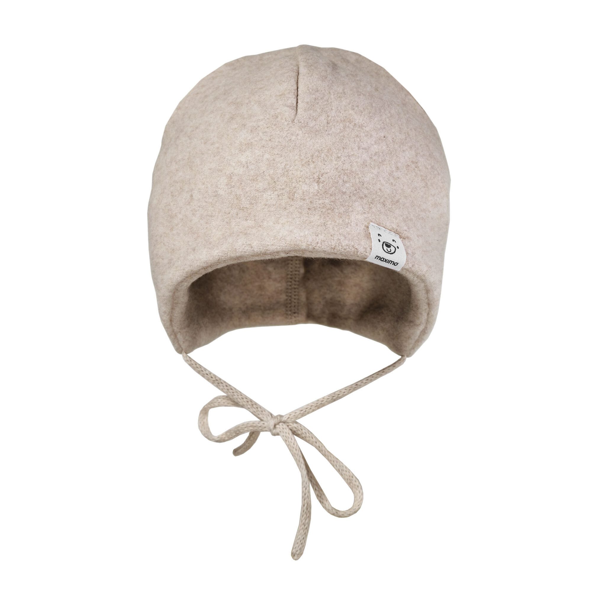 Fleecemütze GOTS BABY-Mütze,Baumwollfleece Band, doppelt