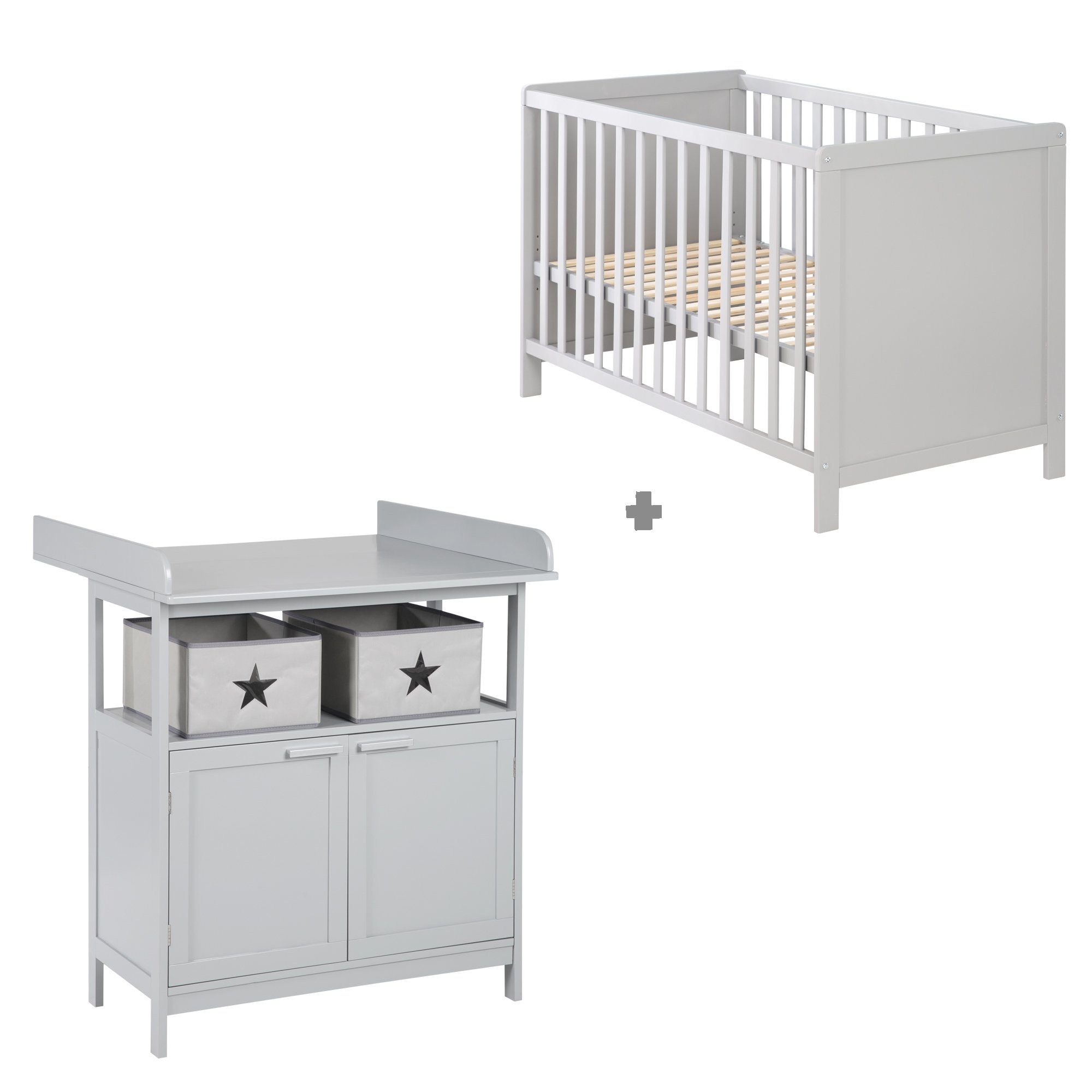 roba® Babymöbel-Set Hamburg 2-teilig, (2-tlg), Beistellbett günstig online kaufen