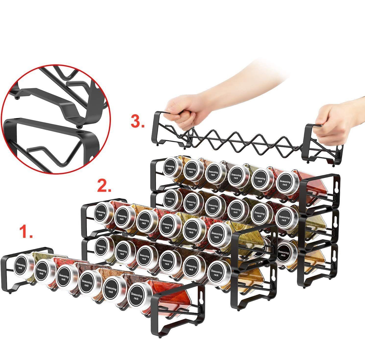 Coonoor Gewürzregal Komplett-Set, 24 Gewürzgläser, inklusive 54 Gewürzetike günstig online kaufen