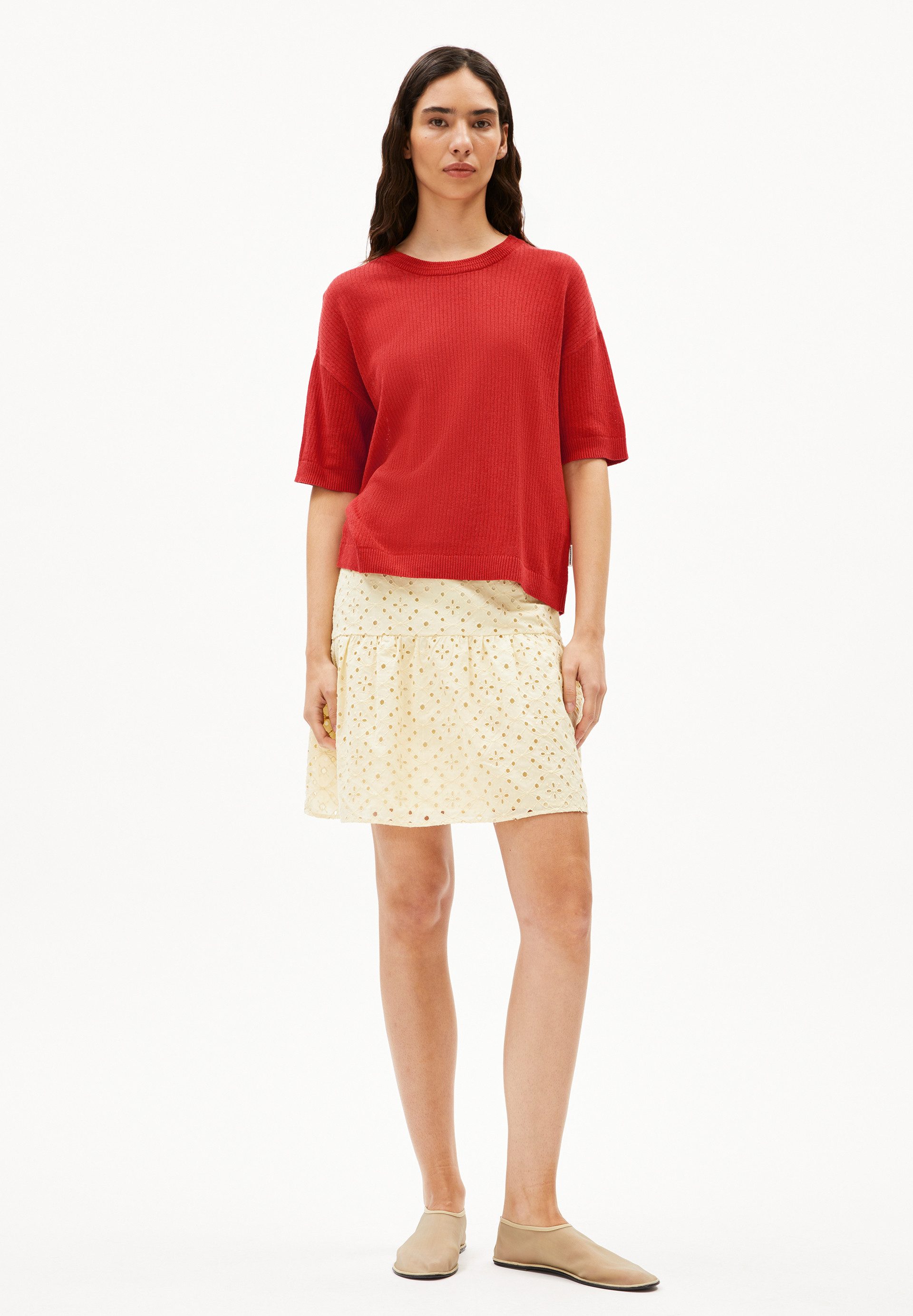 Armedangels Strickpullover LIZAA LINO Strickshirt aus Leinen-Mix Relaxed Fit