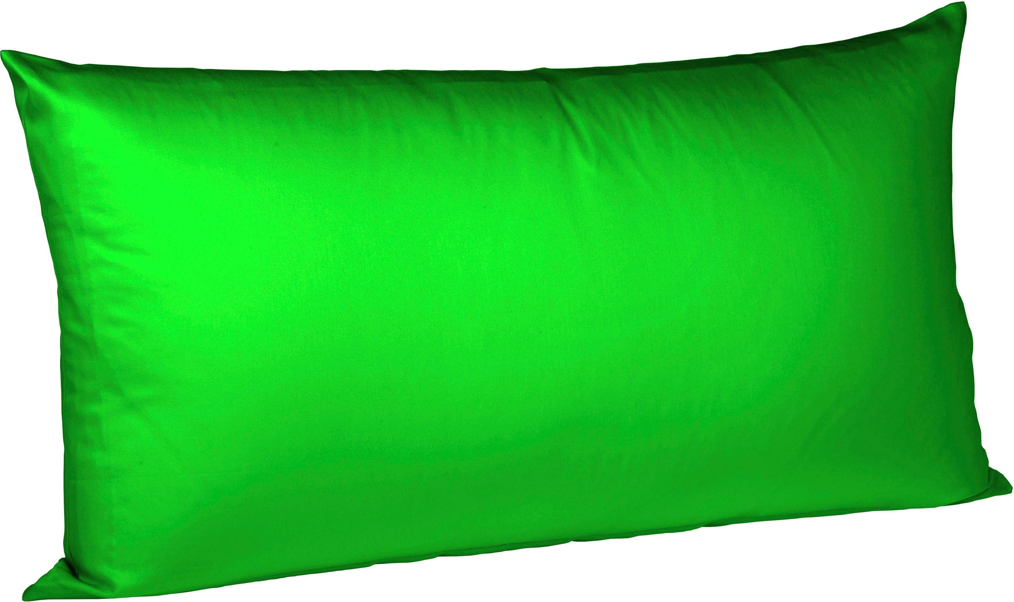 fleuresse Kissenbezug Colours Mako Satin, 100% Baumwolle, mit Reißverschluss, (2 Stück), Mako Satin, glänzend, glatt, Premium Qualität