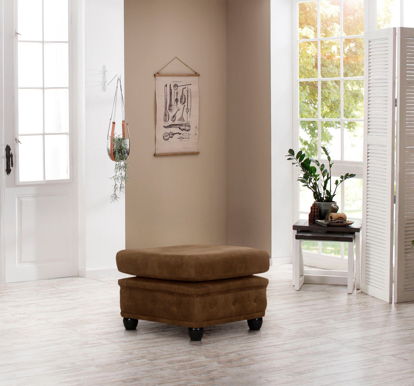 Home affaire Polsterhocker Rysum, passend zur Serie "Rysum" B/T/H: 75/70/45 cm