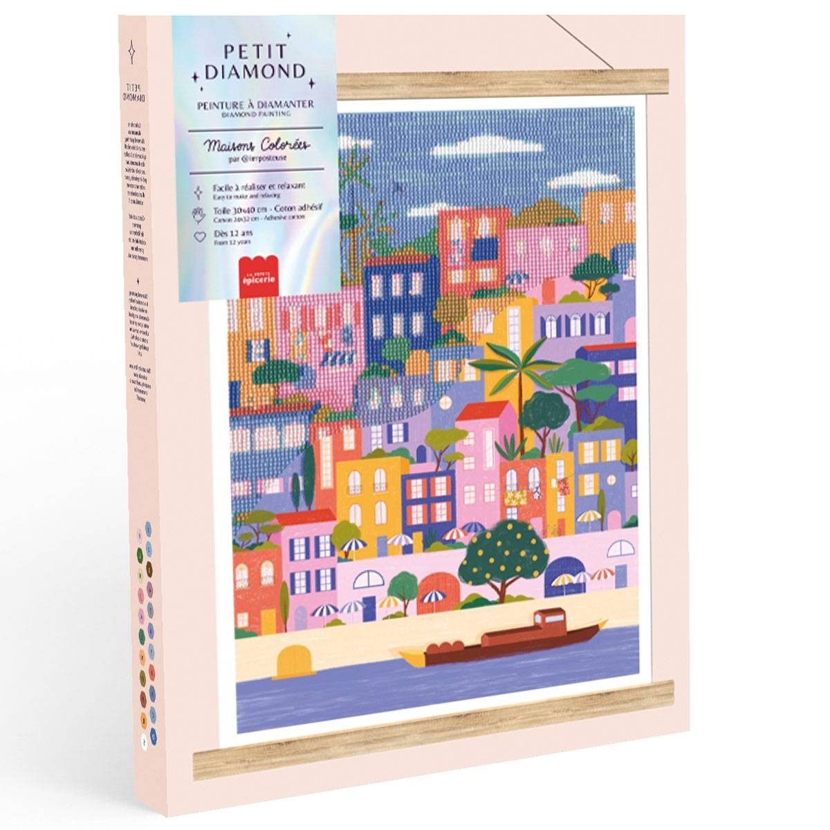 La Petite Epicerie Kreativset Diamond Painting Set 30×40 cm, Komplettset, DIY ab 12 Jahren