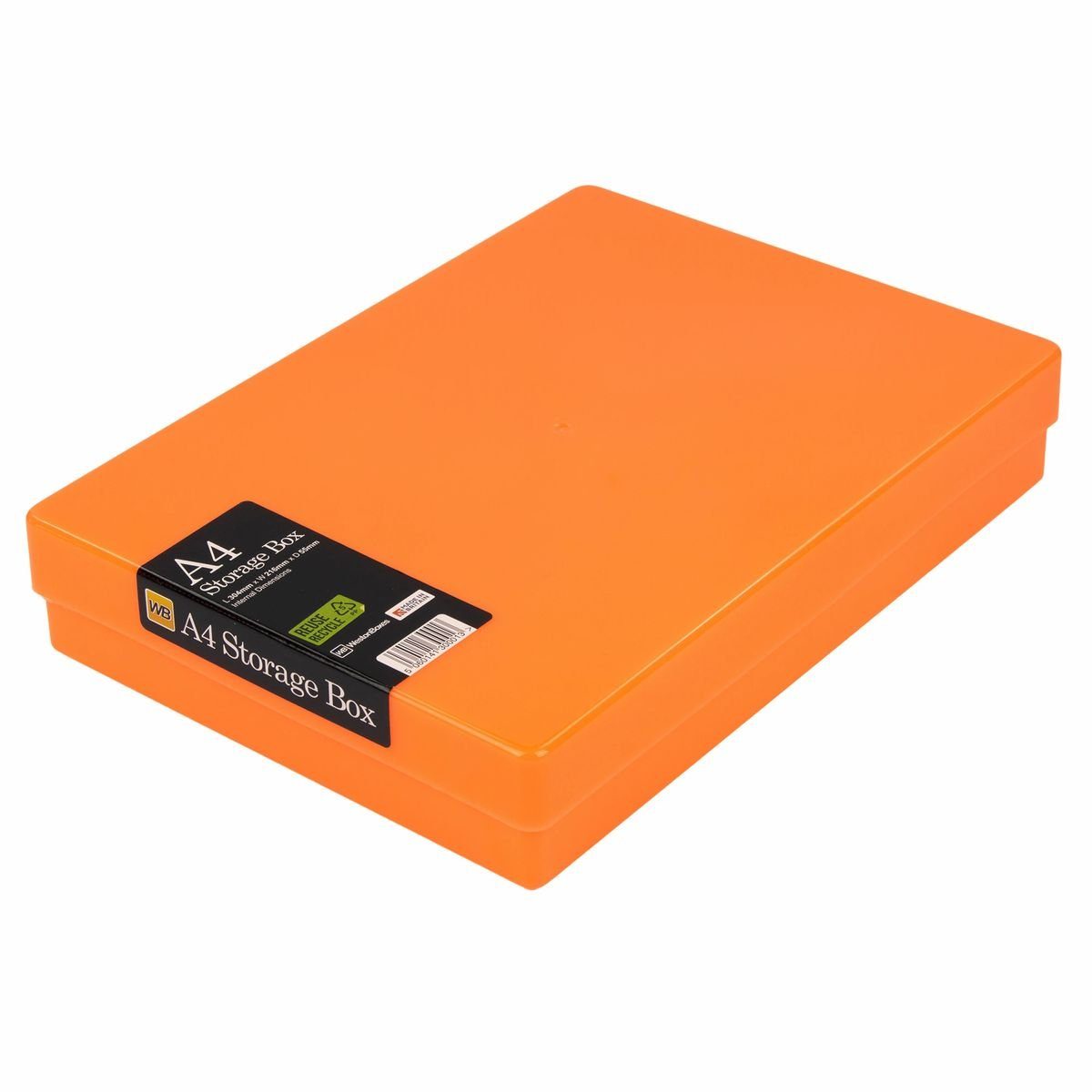 WestonBoxes Aufbewahrungsbox Variocolors A4 Aufbewahrungsbox NEON Orange 312x225x57mm