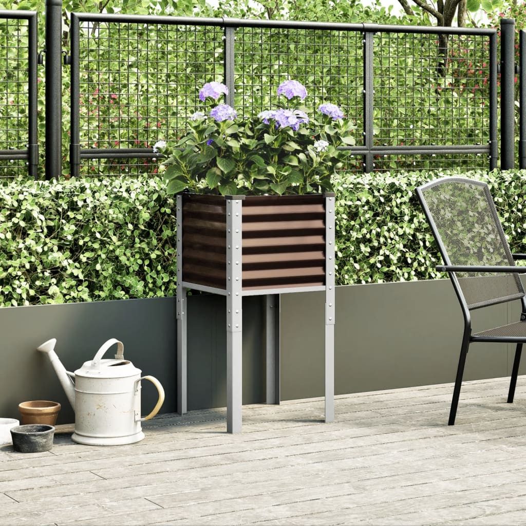 vidaXL Blumentopf Pflanzkübel Braun 45x45x88 cm günstig online kaufen
