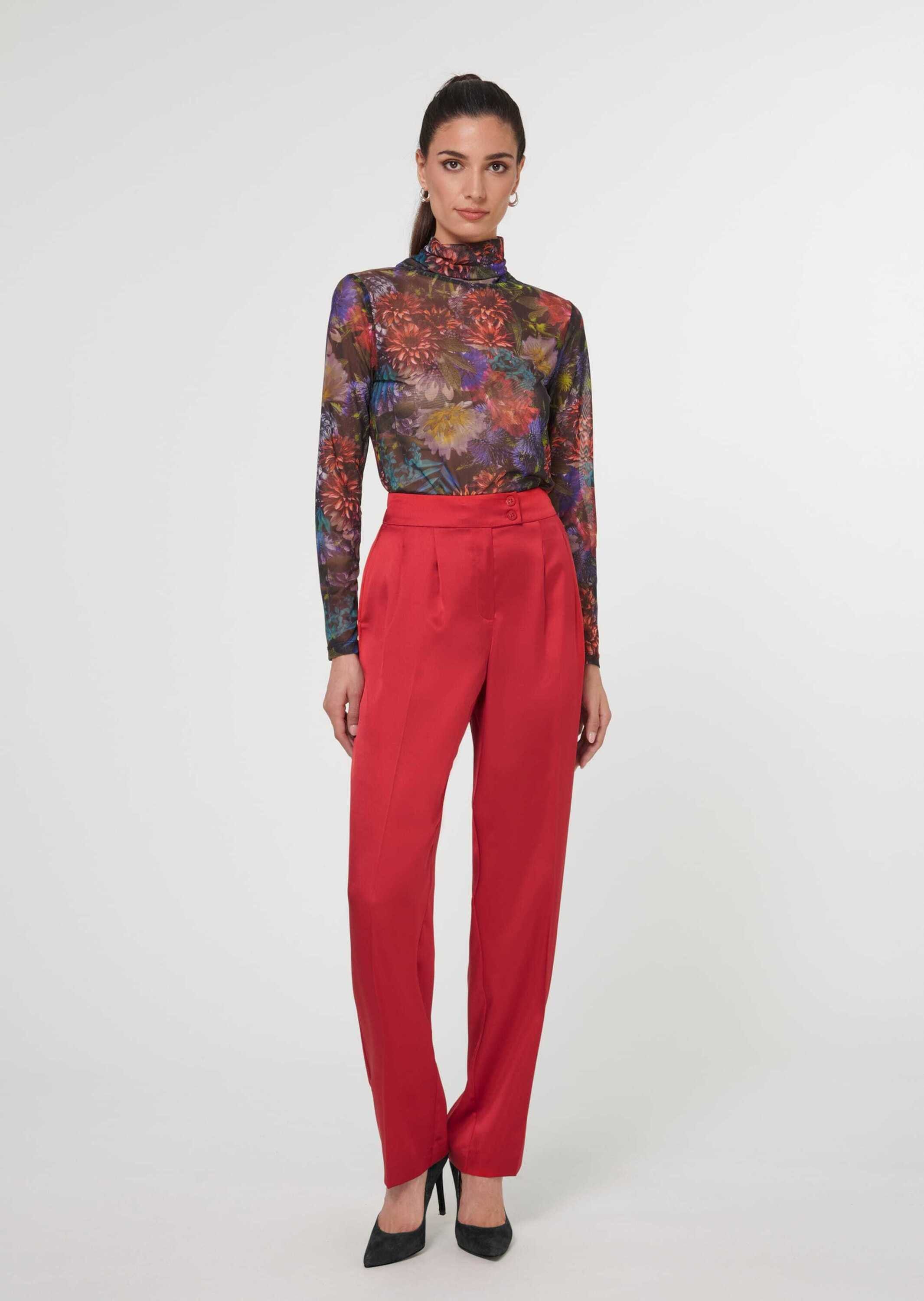 MADELEINE Bügelfaltenhose Weite Satinhose mit Bund- und Bügelfalten günstig online kaufen