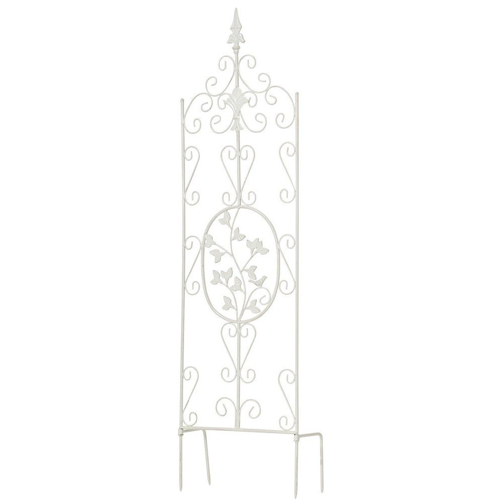 CLP Rankgitter Rankhilfe Rosenspalier Kletterhilfe Spar-Set, 1 St., 122 x 35 cm elegant, Rankhilfe, Blattmotiv, drehbare Füße, elegantes Design