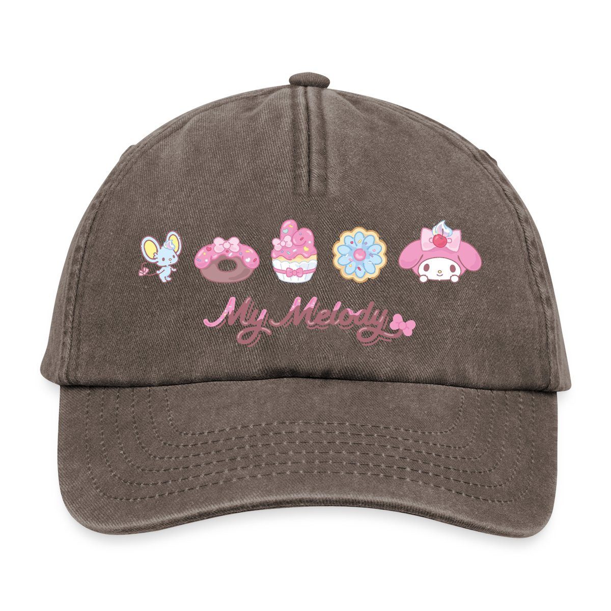 Baseball Cap My Melody Mit Flat Und Gebäckstücken Vintage Cap