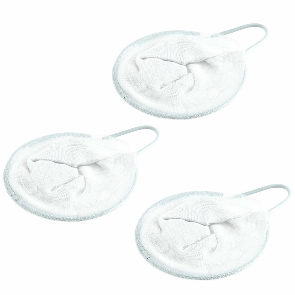 WESTMARK Teesieb 3 Stück, Ø 9 cm, für je 4 Tassen, Baumwolle, Weiß, Teenetze, Baumwolle, Edelstahl 18/8